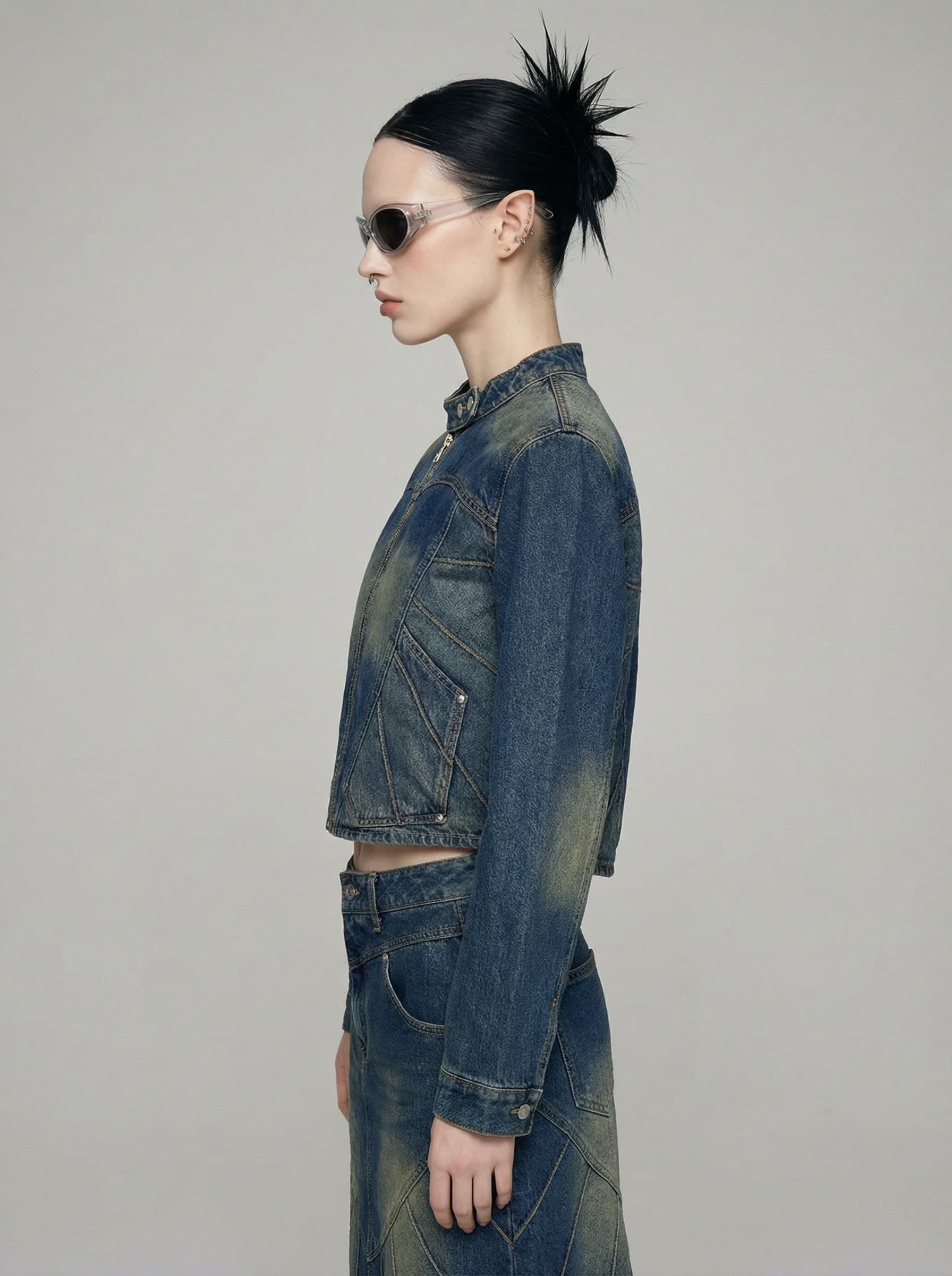 Piping Heart Denim Jacket — vue 4