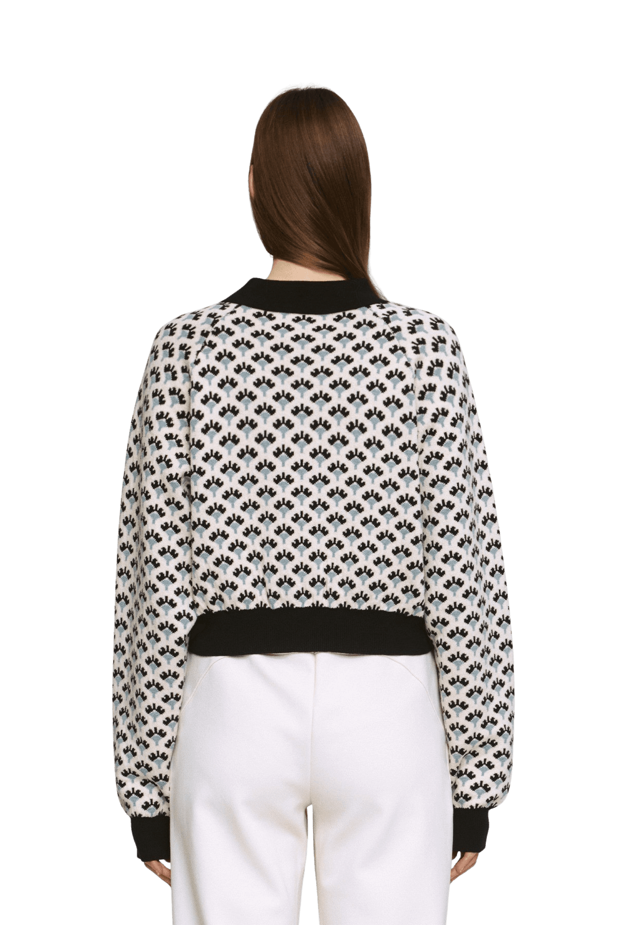 Jacquard Raglan Collar T-Shirt (IV) — vue 4