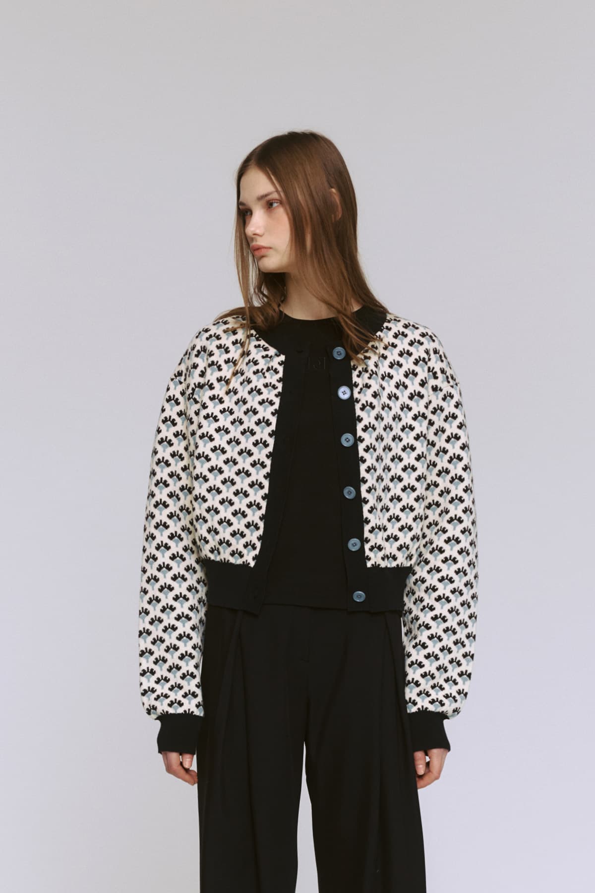 Jacquard Round Cardigan (IV) — vue 10