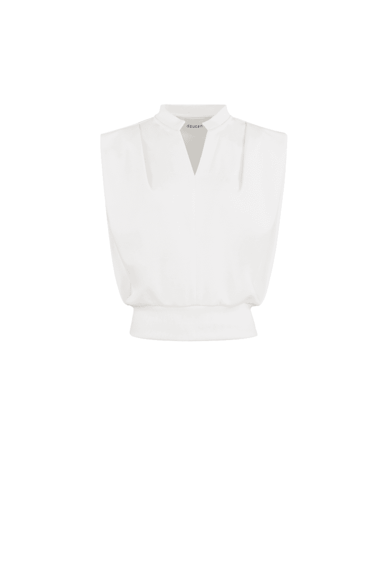 Pintuck V-neck Sweatshirt (W) — vue 2
