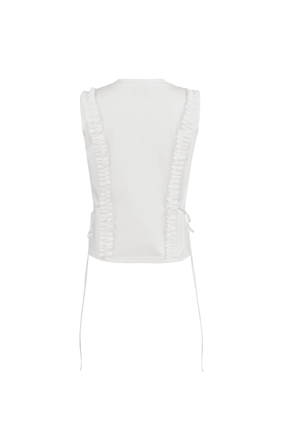 Frill Sleeveless T-shirt (W) — vue 3