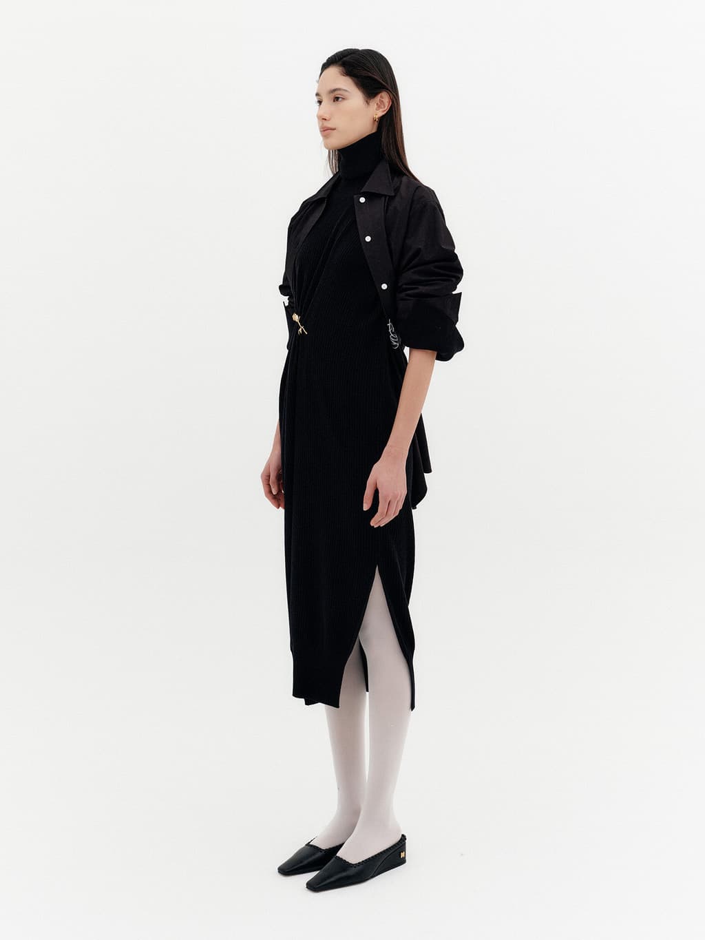 Classic Logo Embroidered Shirt - Black — vue 5