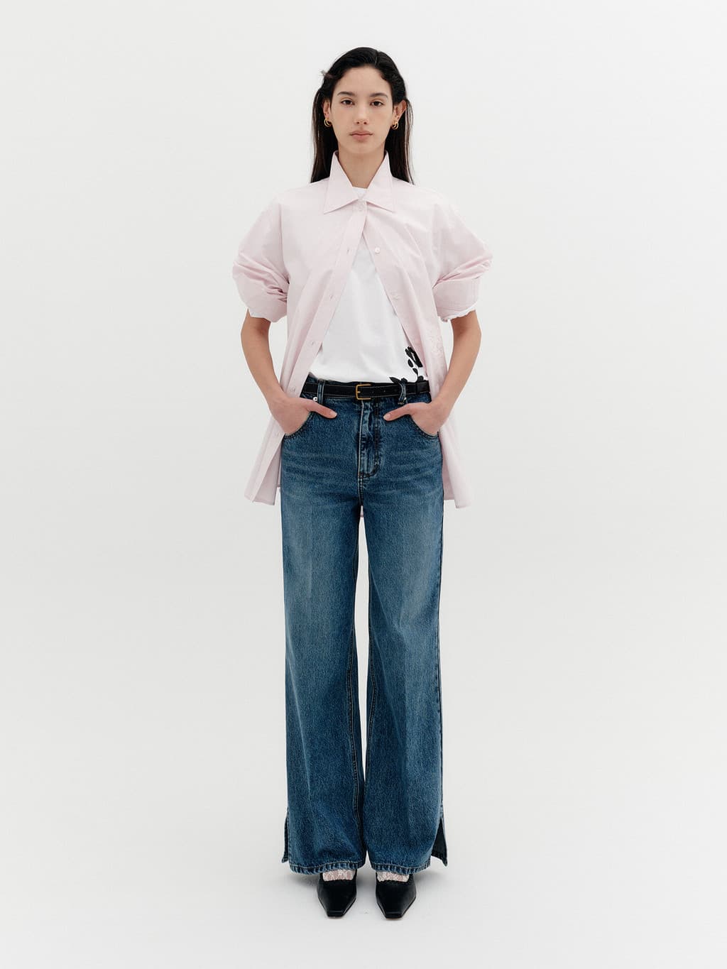 Classic Logo Embroidered Shirt - Light Pink — vue 4