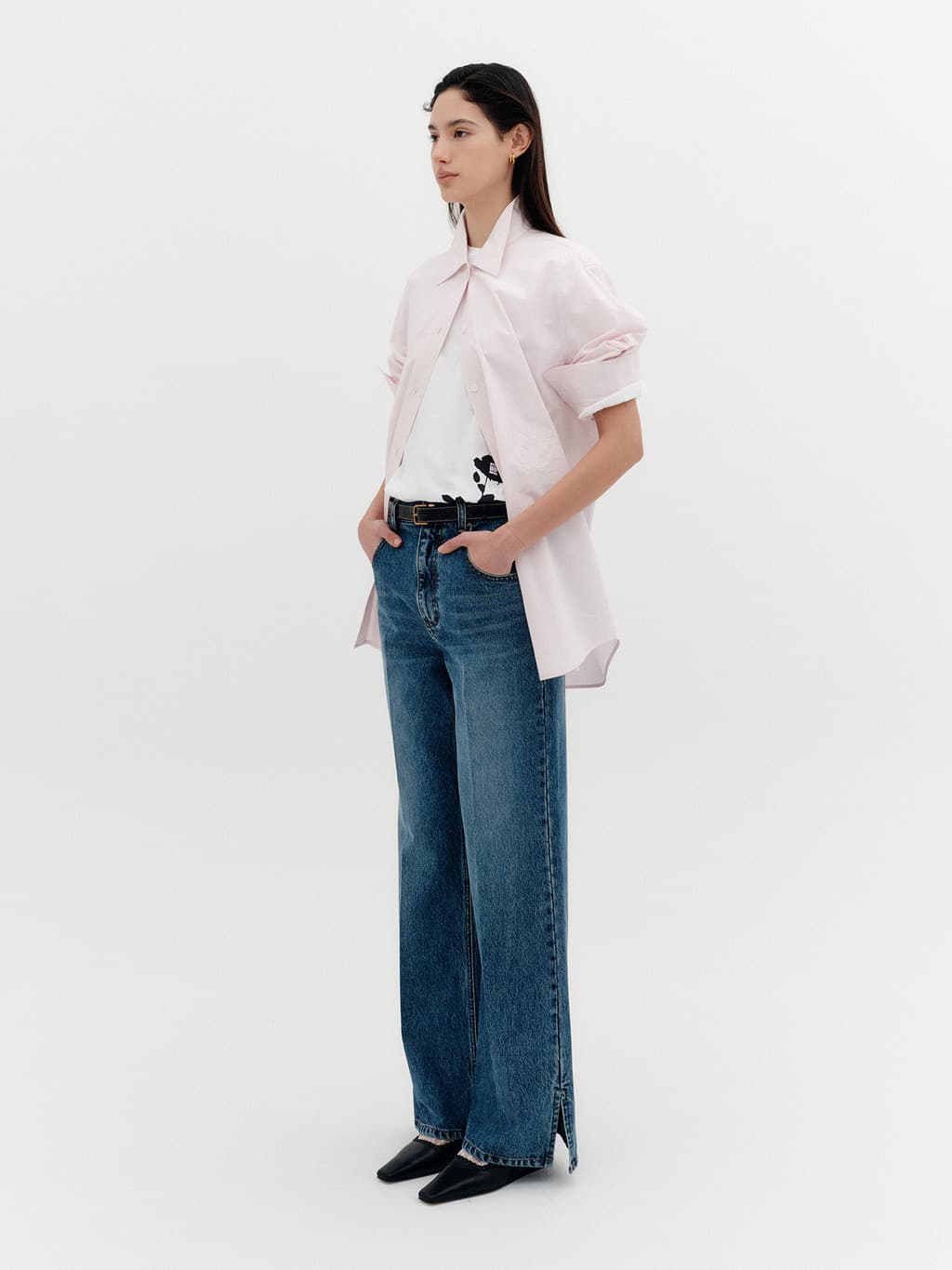 Classic Logo Embroidered Shirt - Light Pink — vue 5