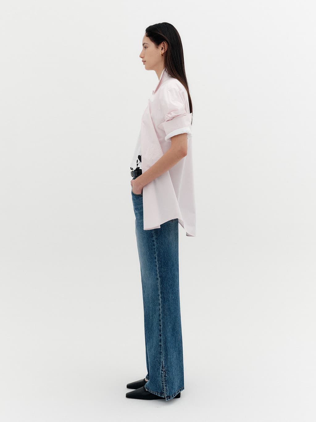 Classic Logo Embroidered Shirt - Light Pink — vue 6