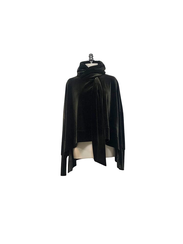 GDeL Velvet Wide Tie Hoodie (Khaki) — vue 12