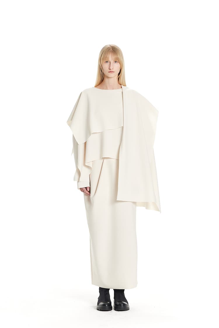 GDeL Less Line Cape Wide Top (Cream) — vue 2