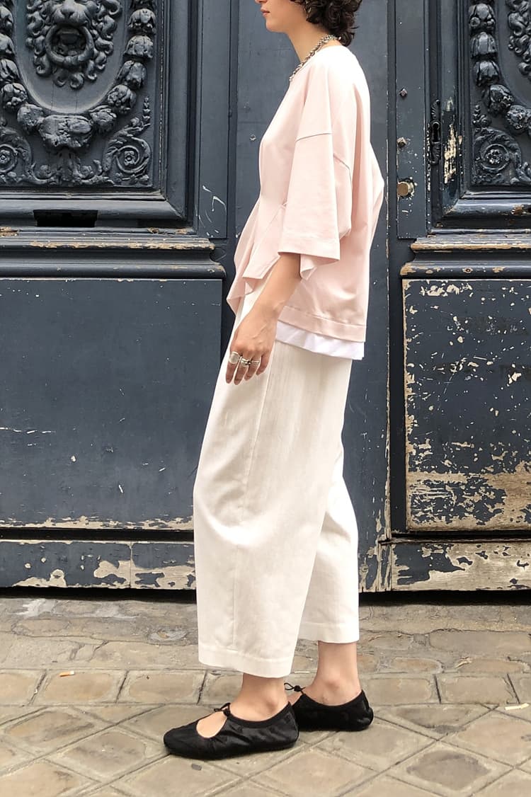GDeL Recycled Asymmetrical Wide Top (Pink) — vue 4