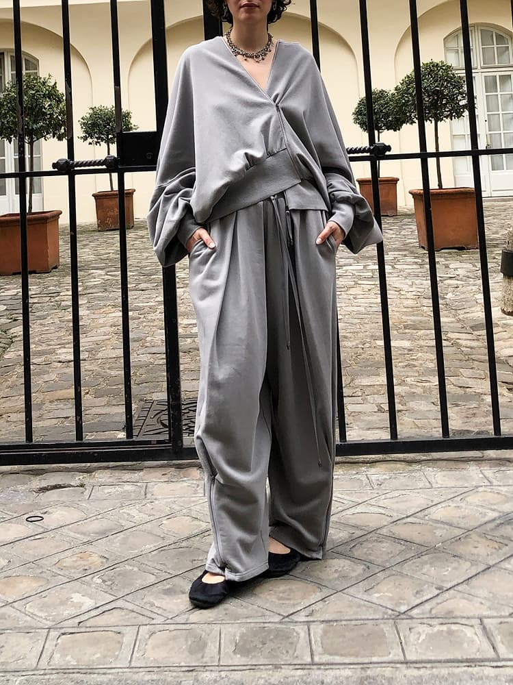 GDeL Pigment Zipper Detail Pants (Light Grey) — vue 4