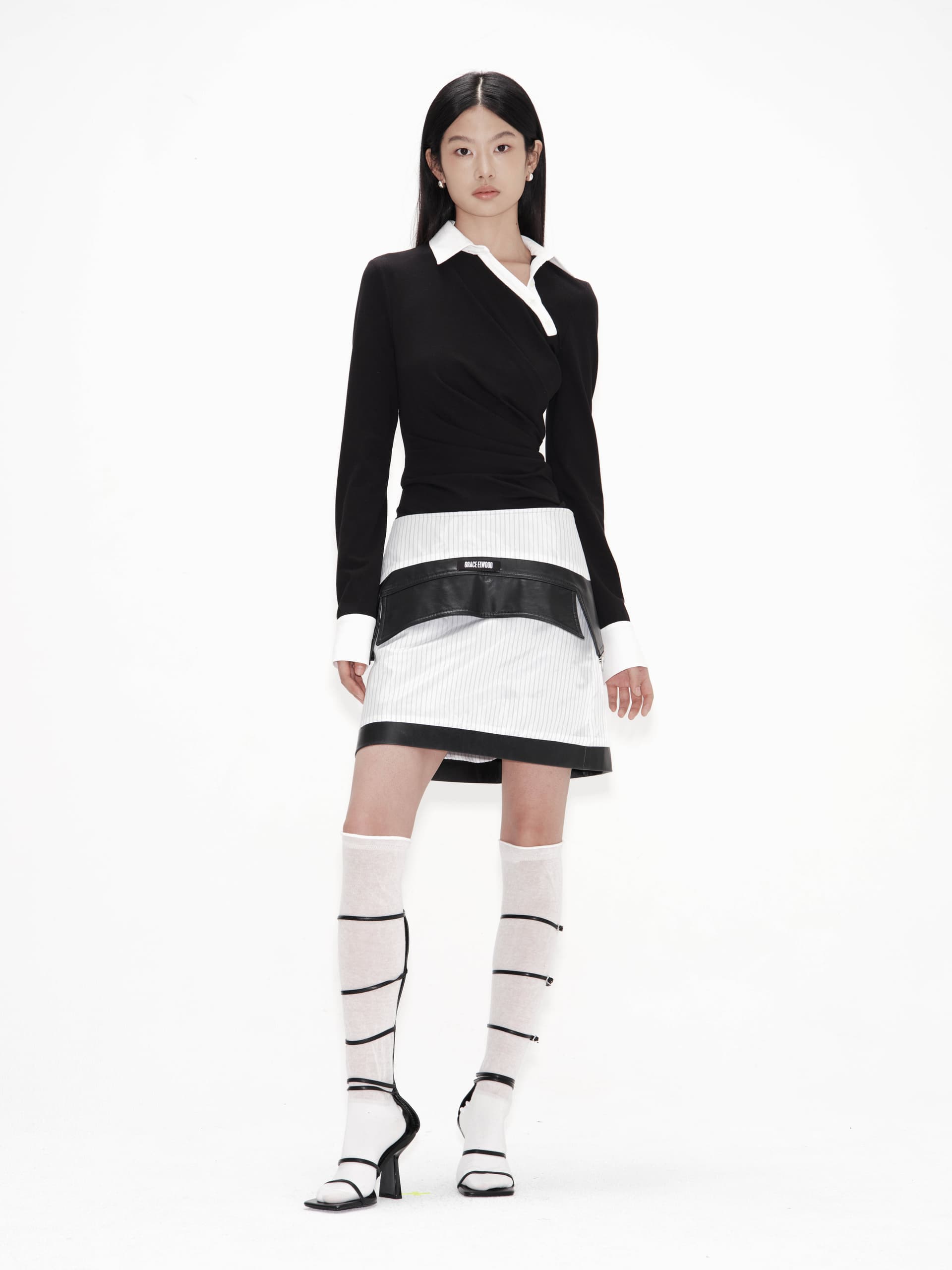 Twisted Collar Draped Jersey — vue 4