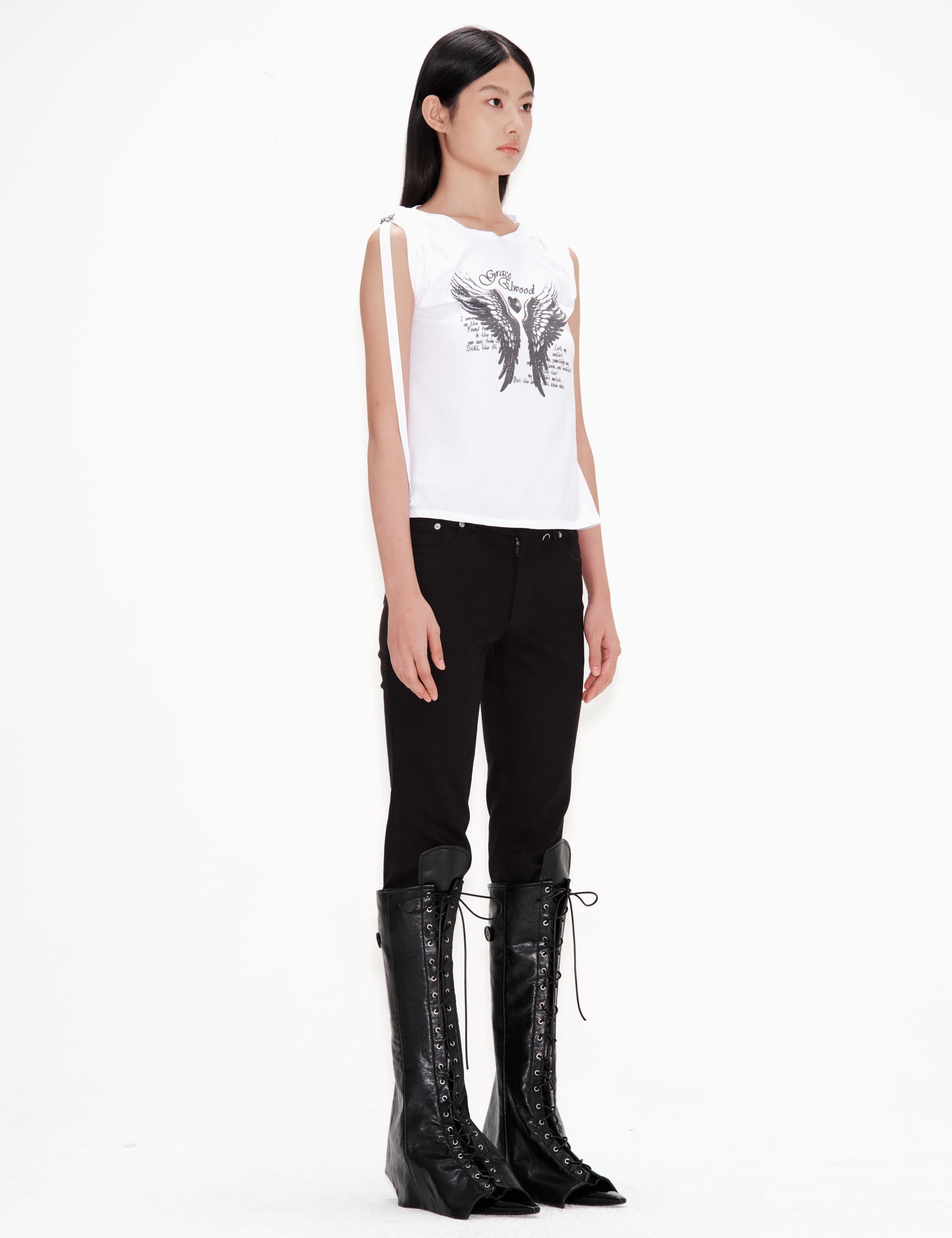 Grace Elwood Turned-up Sleeves Tee — vue 2