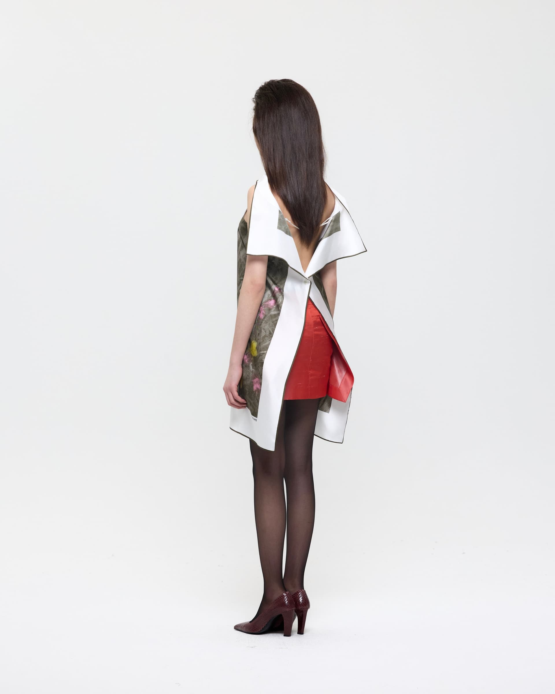 Olive Green Evening Primrose Flag Dress — vue 4