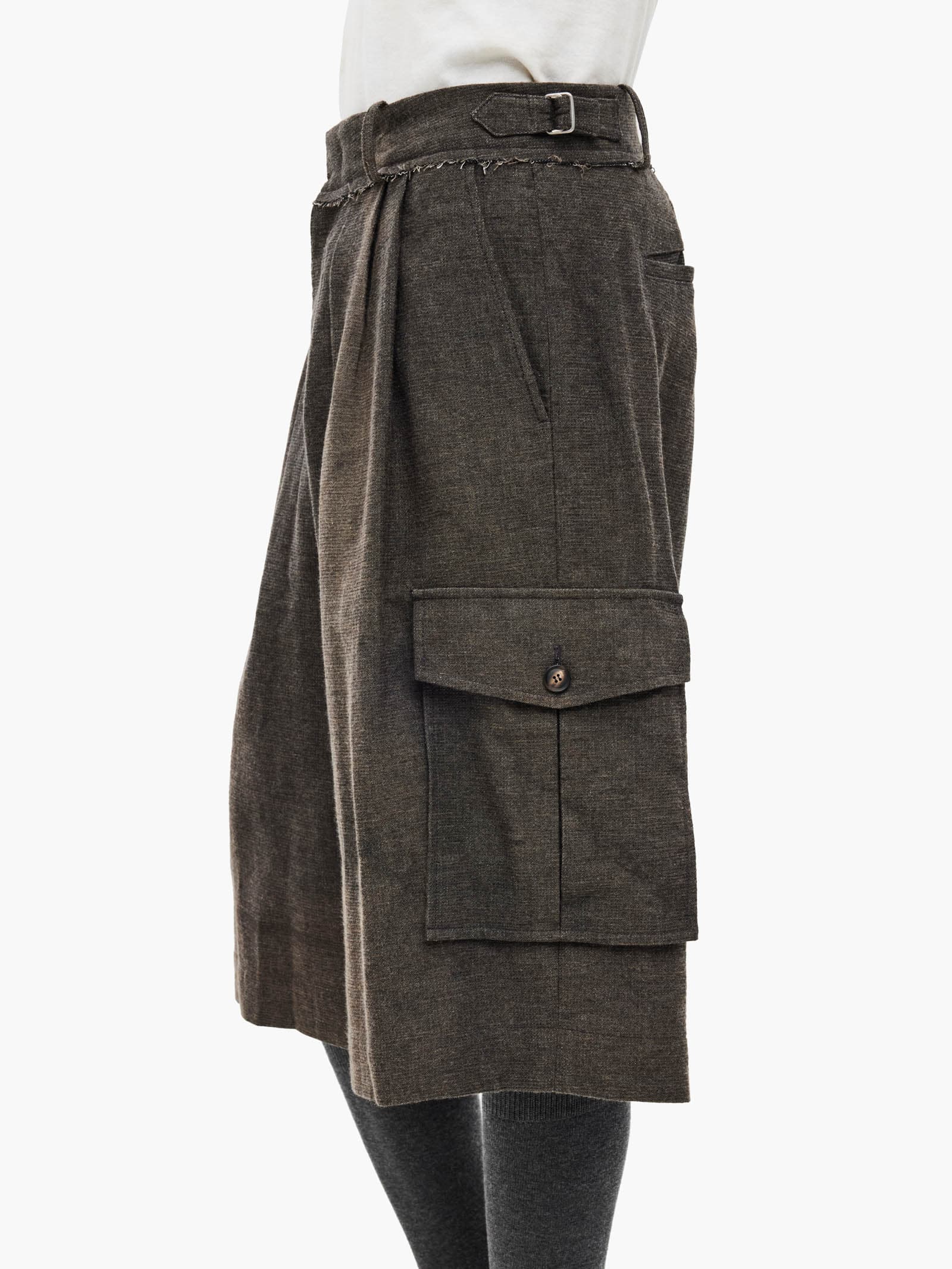 Sun-Bleached Multi Pocket Half Trousers - Brown — vue 7