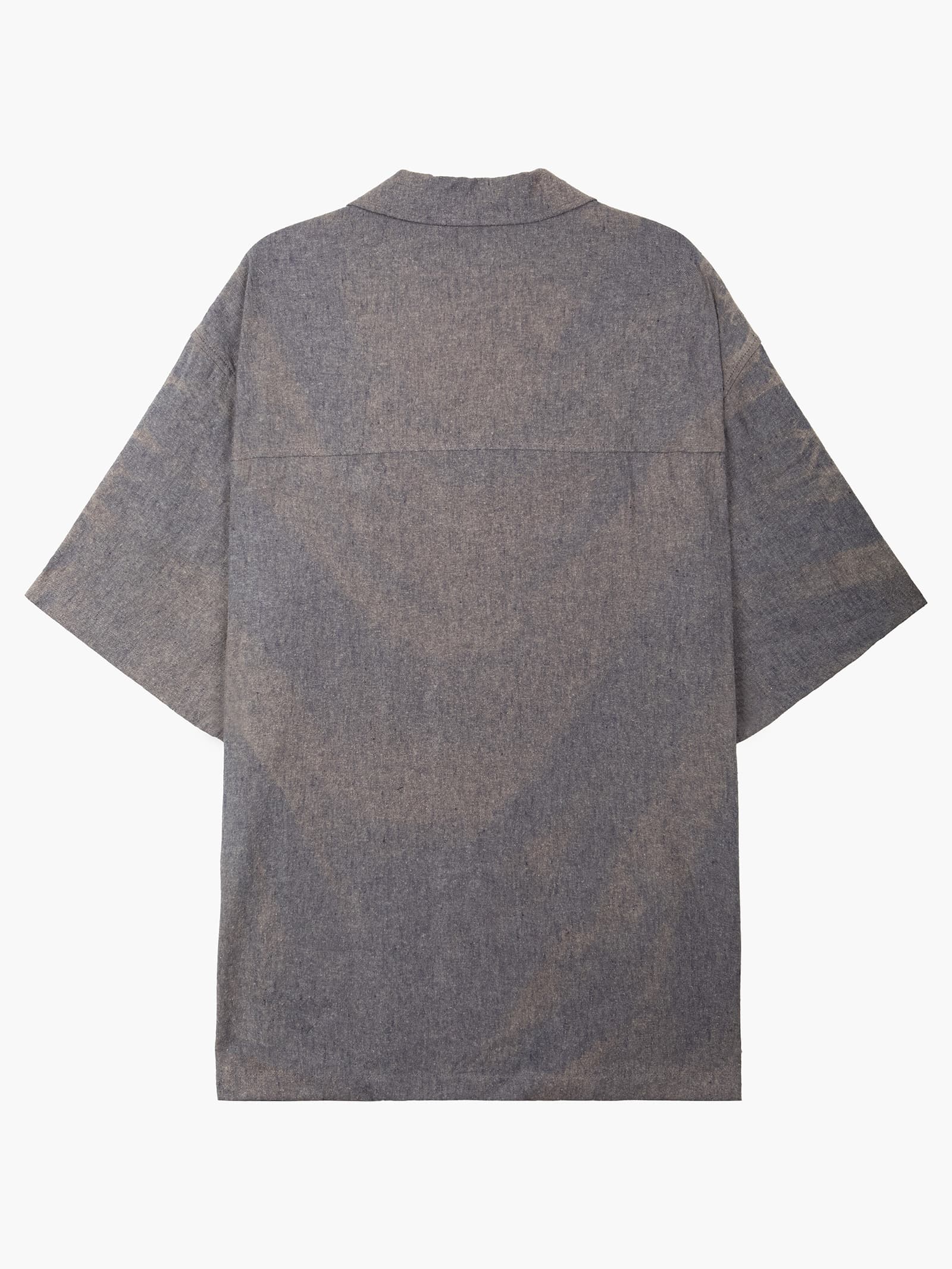 Sun-Bleached Tailored Collar Shirt - Grey — vue 10