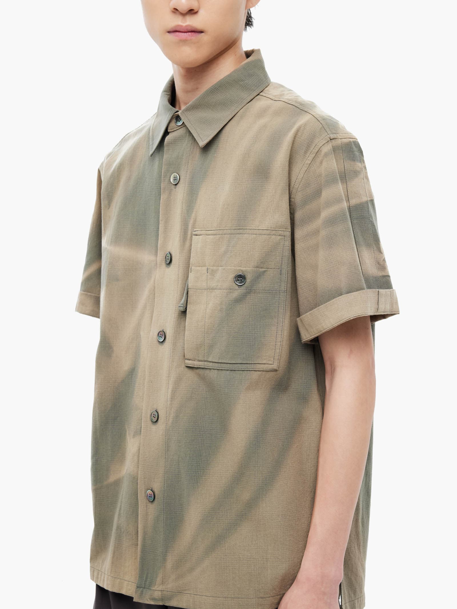 Sun-Bleached Work Shirt - Khaki — vue 6