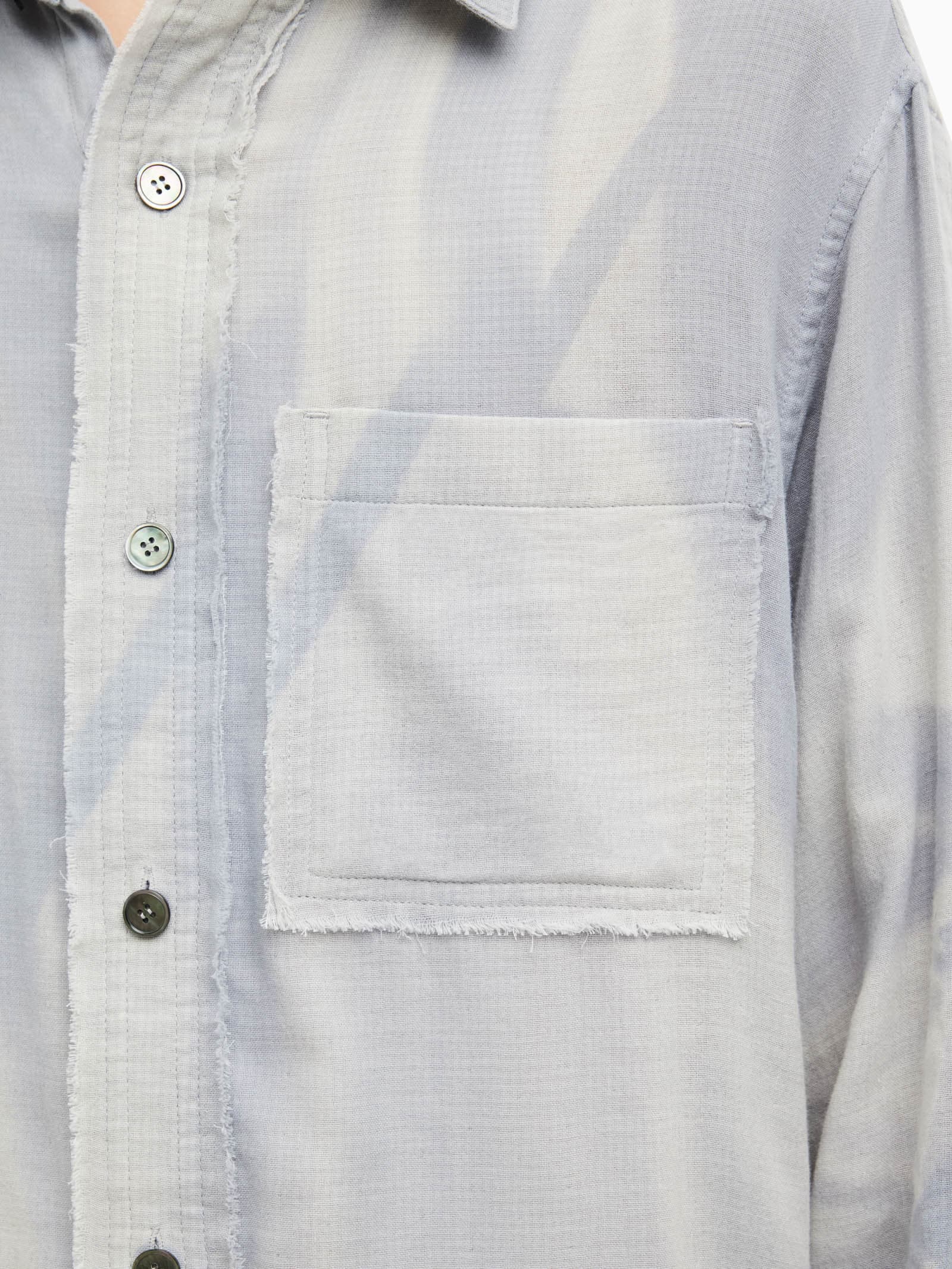 Sun-Bleached Strap Detailed Shirt - Grey — vue 10