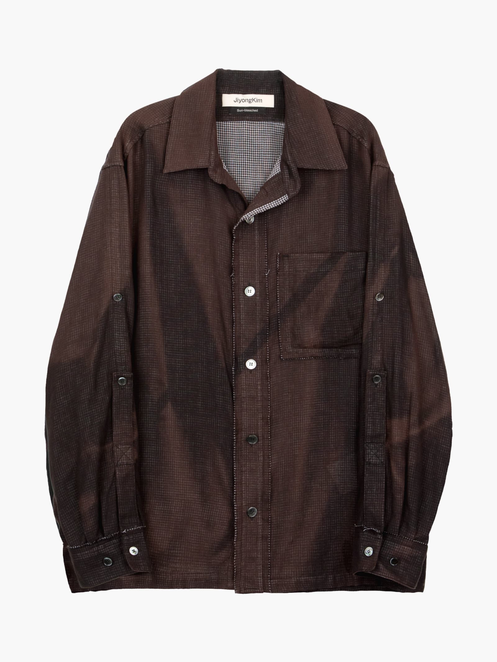 Sun-Bleached Strap Detailed Shirt - Black — vue 12