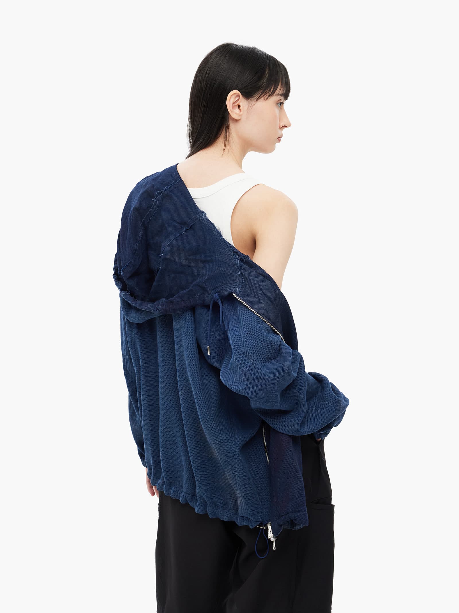 Sun-Bleached Reversible Hood Jacket - Navy — vue 7
