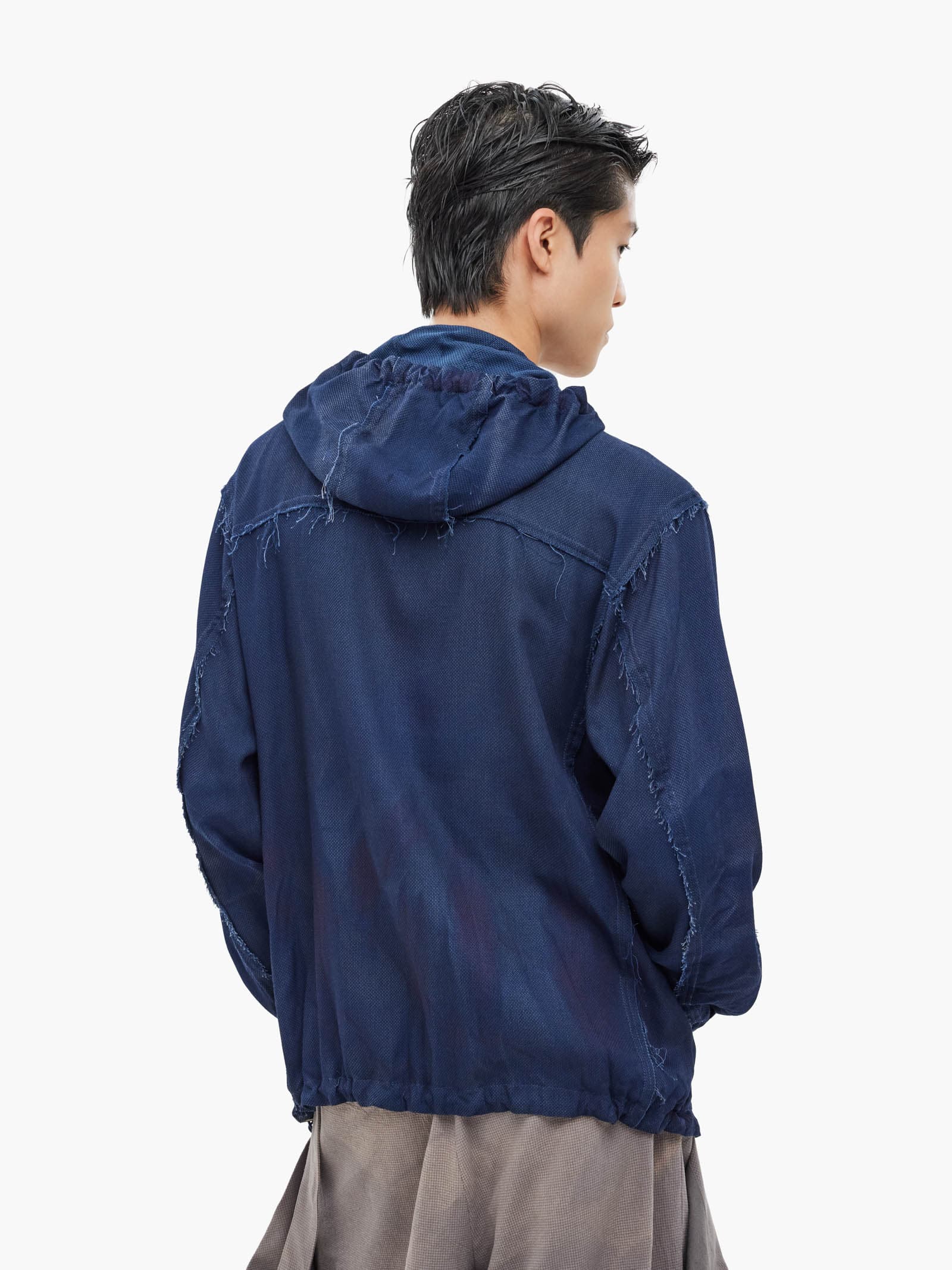Sun-Bleached Reversible Hood Jacket - Navy — vue 8