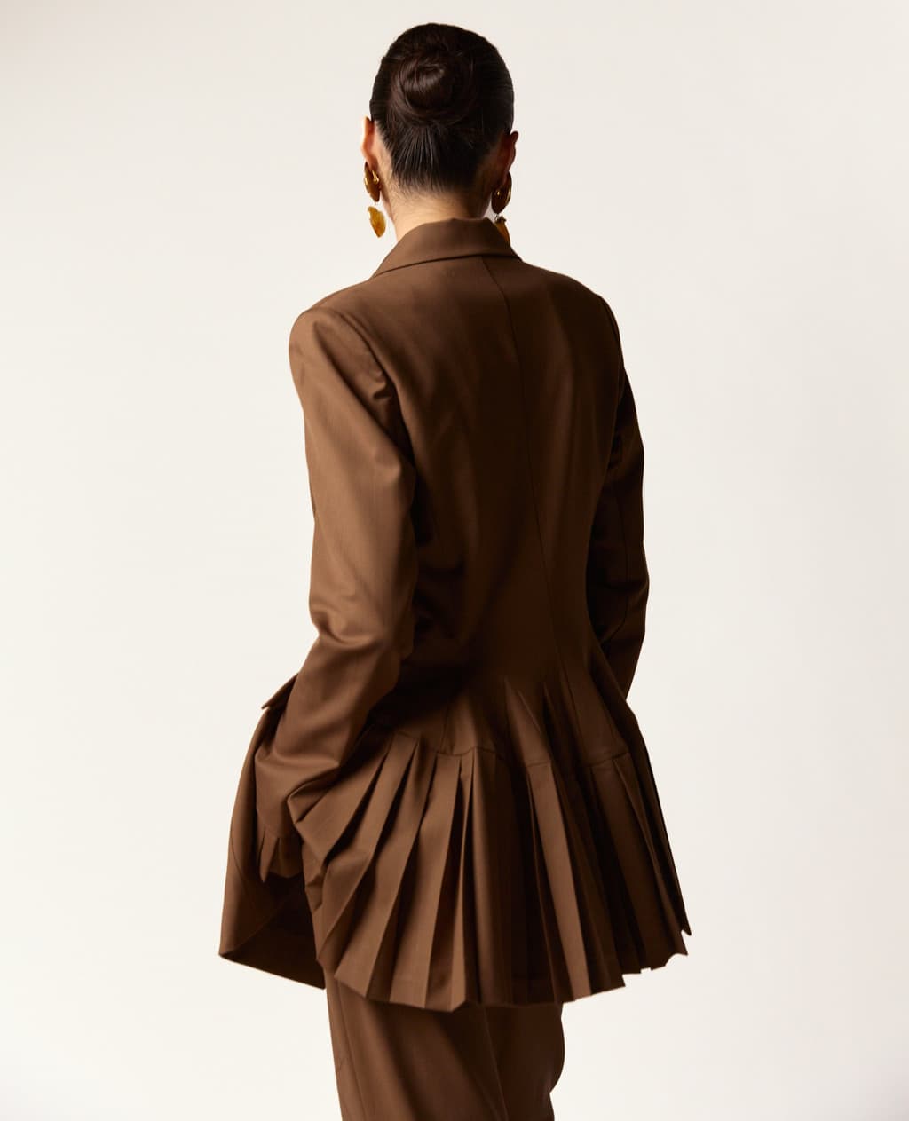 SJ Pleated SK Jacket - Brown — vue 7