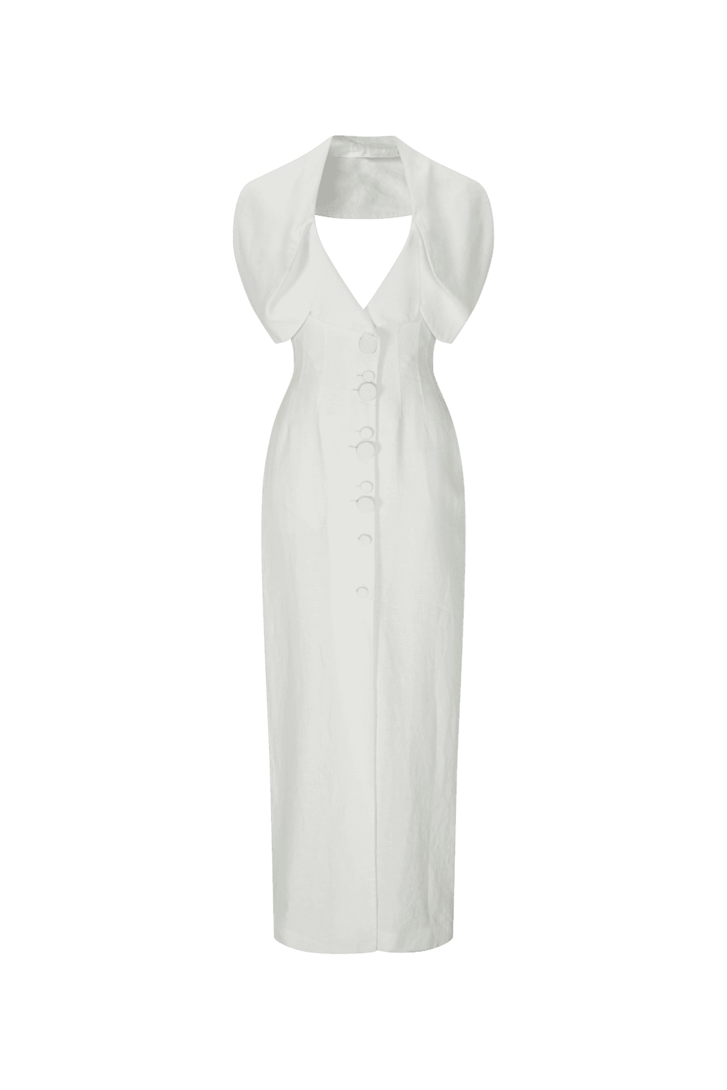 Kiwa Halterneck Dress - White — vue 4