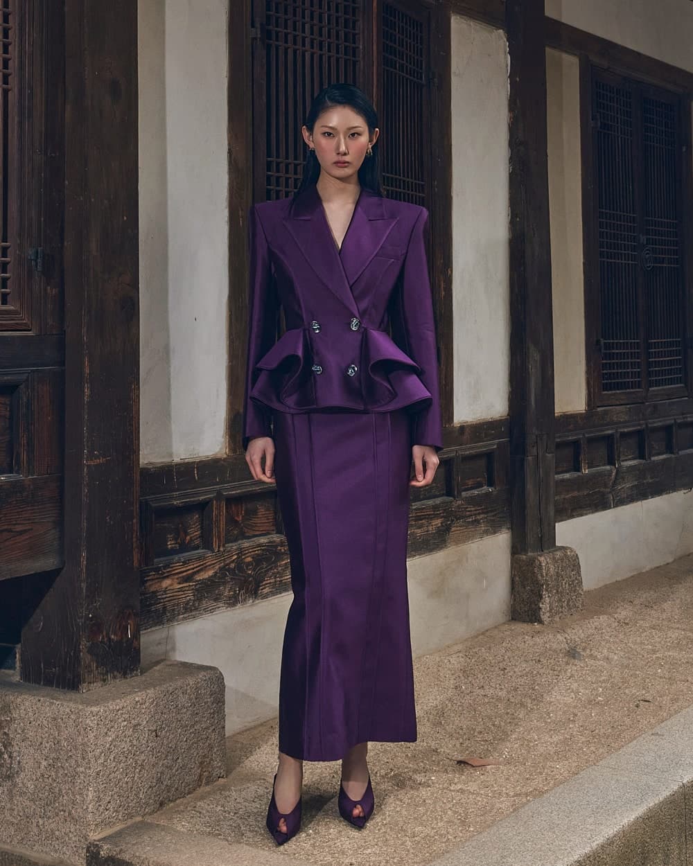 Wool-Silk Skirt (Purple) — vue 3