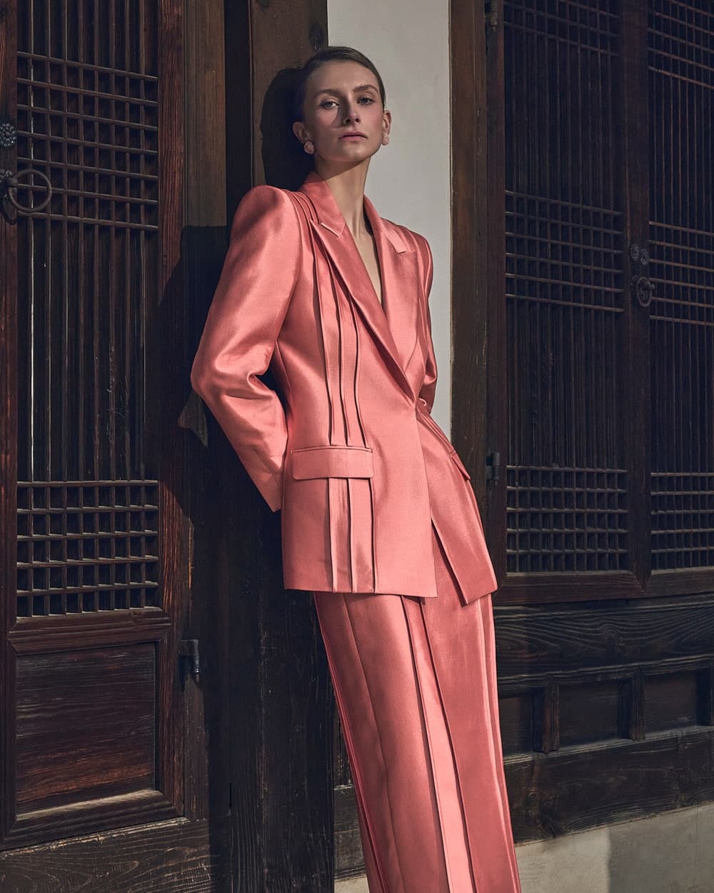 Wool-Silk Skirt (Pink) — vue 10