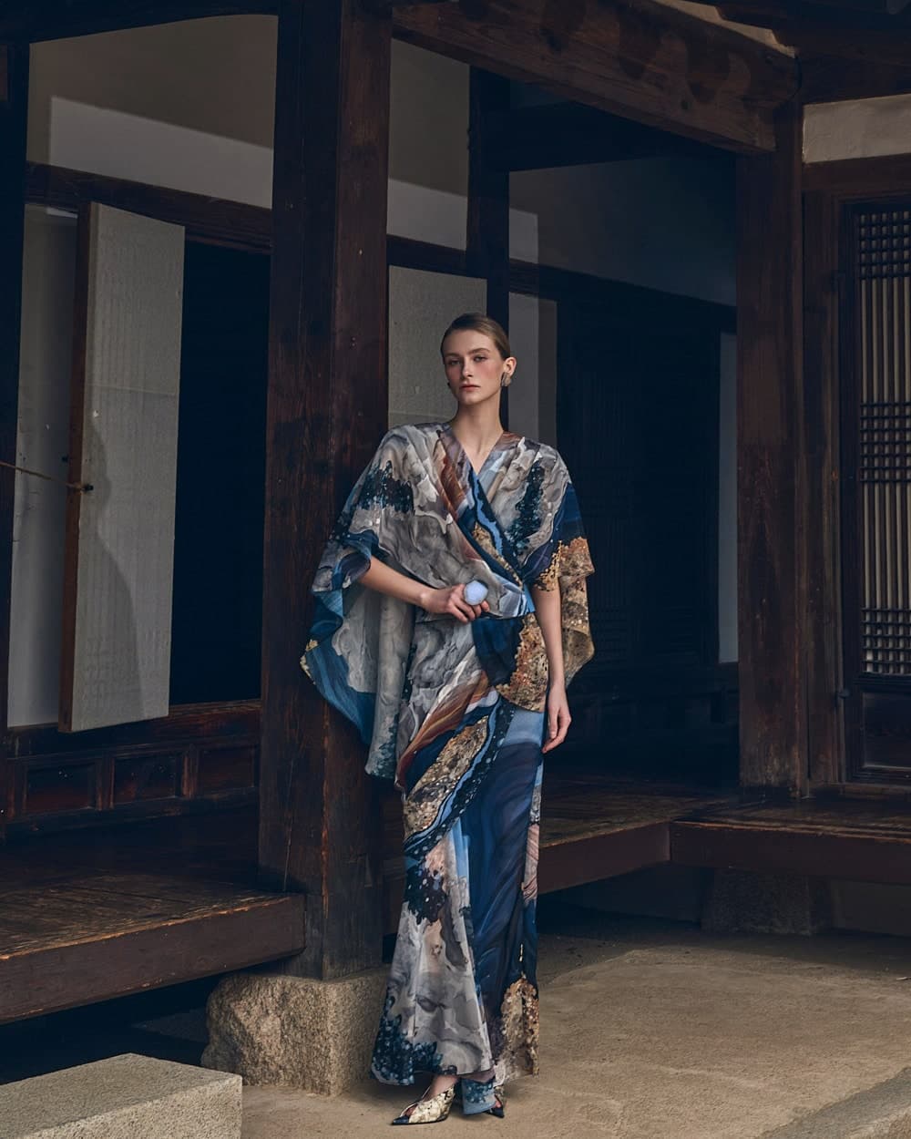 Polyester Skirt (Blue Print) — vue 1