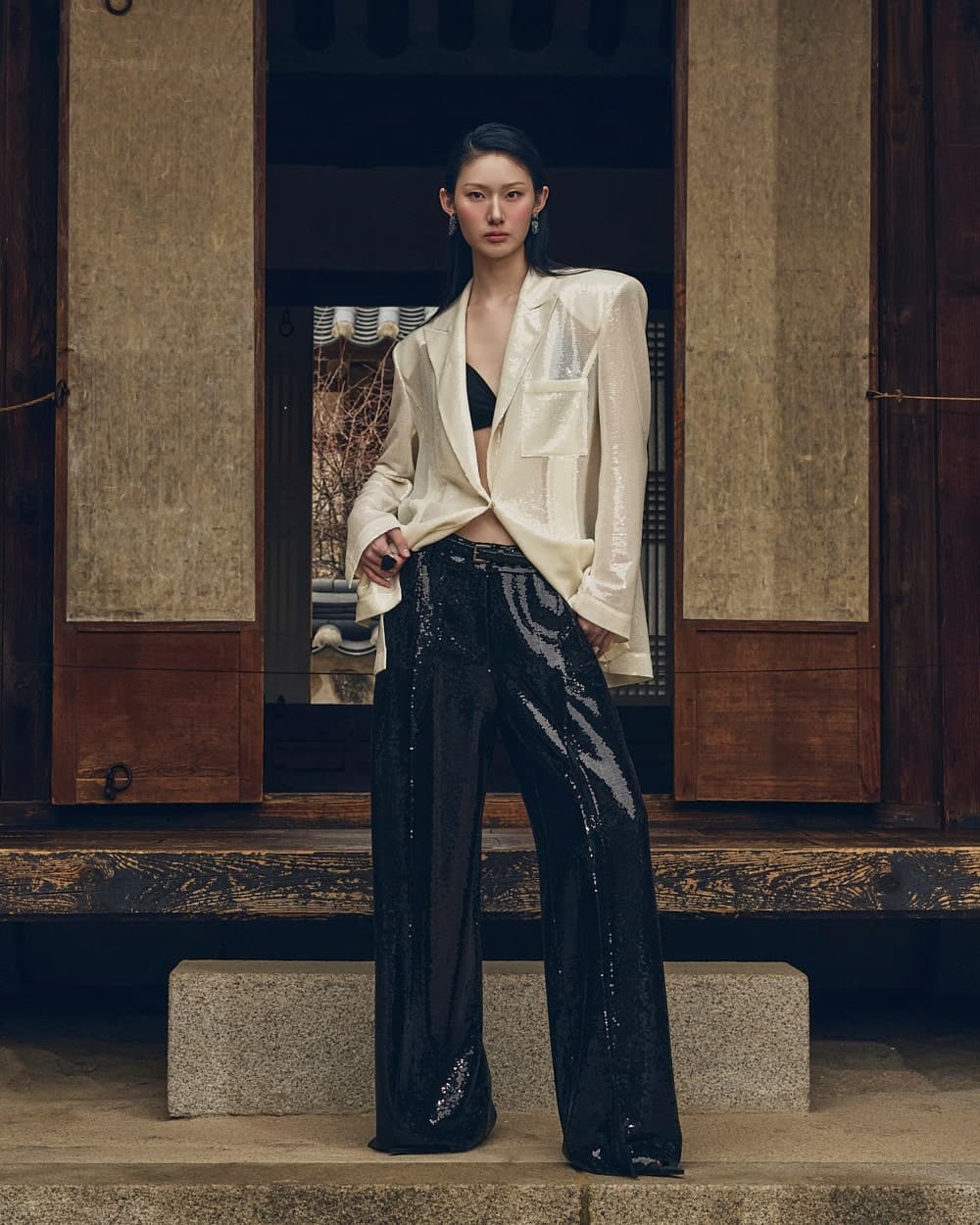 Polyester Trousers (Ivory) — vue 8