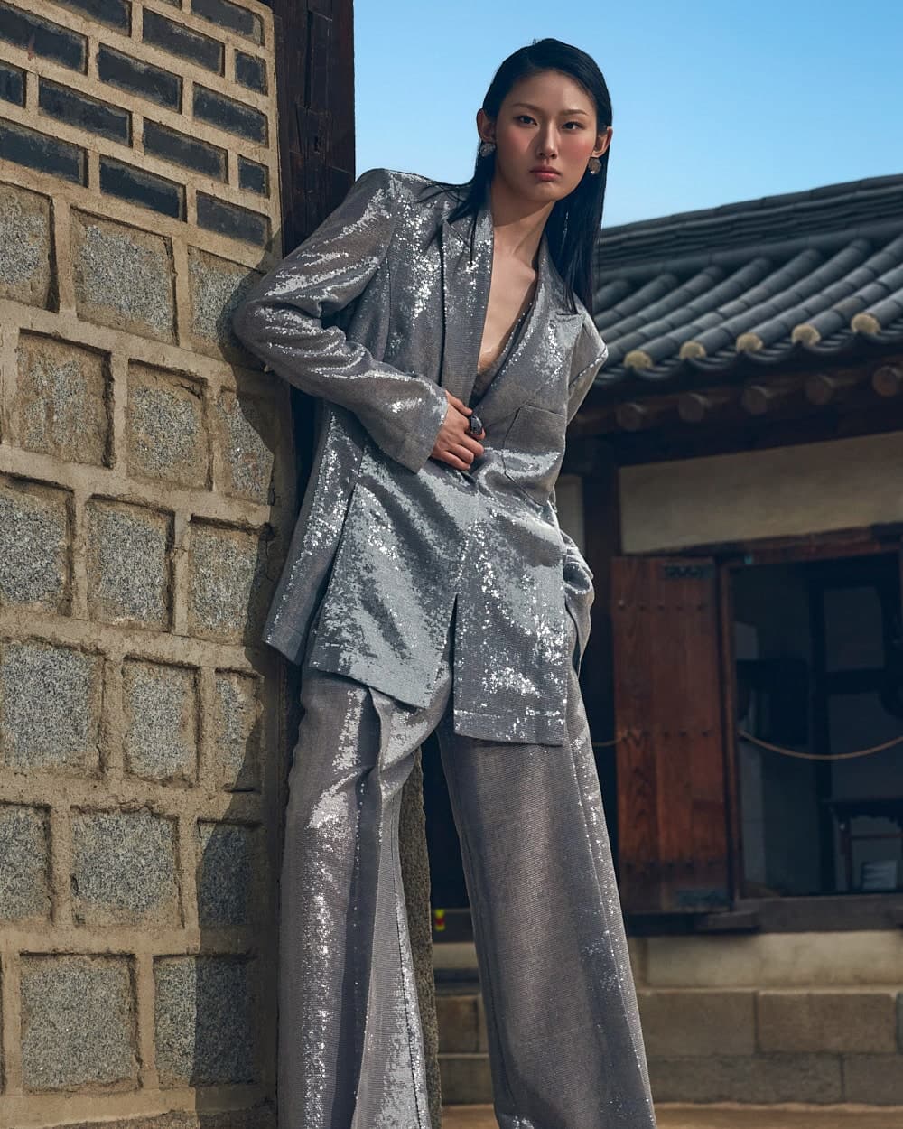 Polyester Trousers (Gray) — vue 12