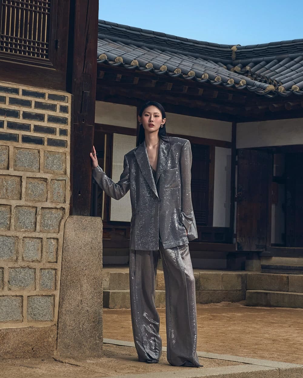 Polyester Trousers (Gray) — vue 13