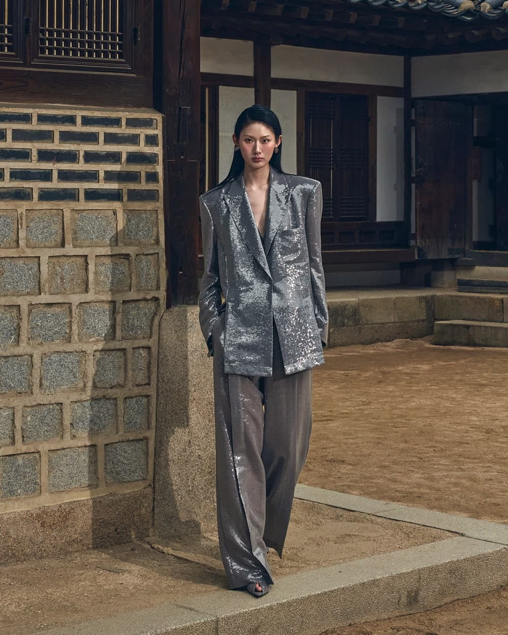 Polyester Trousers (Gray) — vue 10