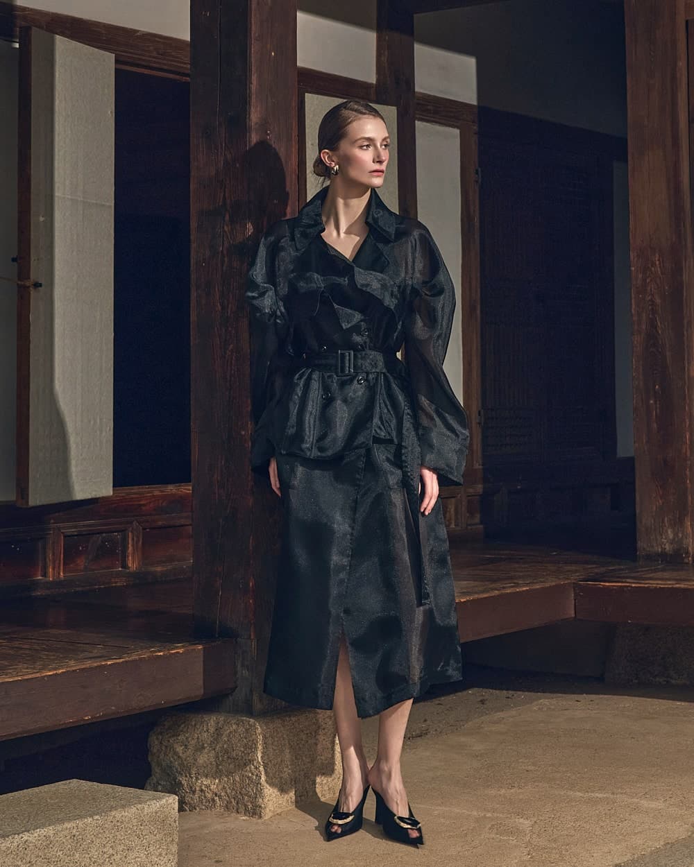 Polyester Belted Coat — vue 10