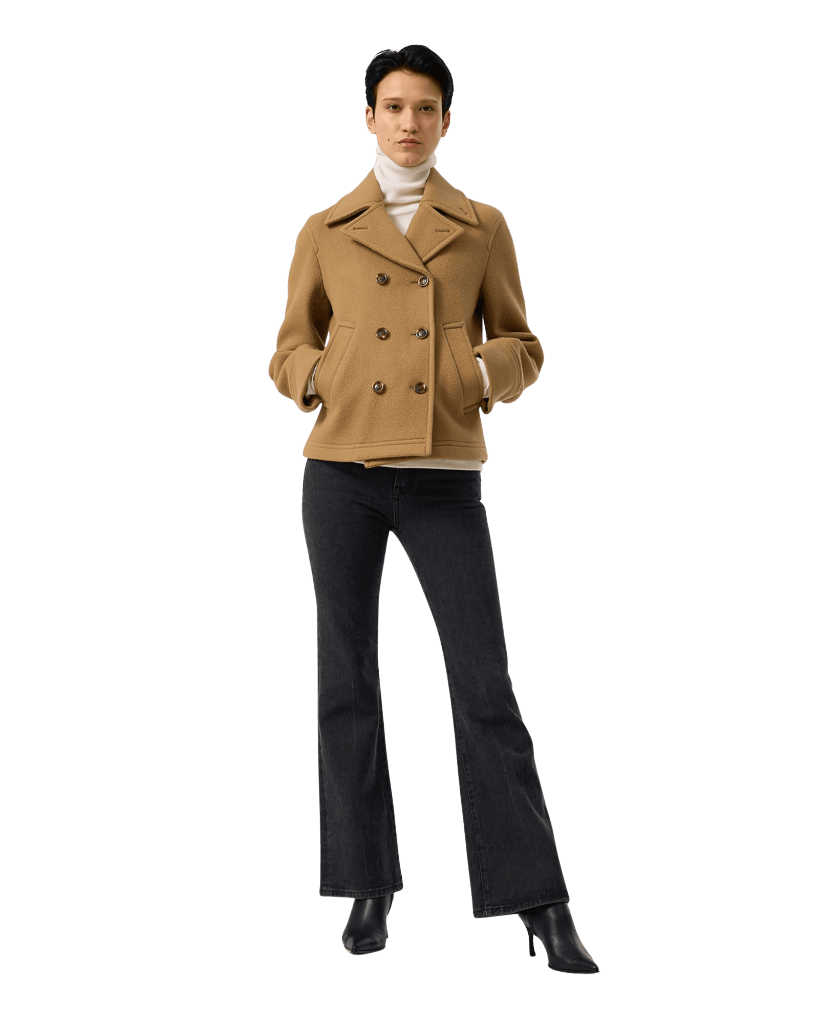 Classic Pea Coat (Beige) — vue 1