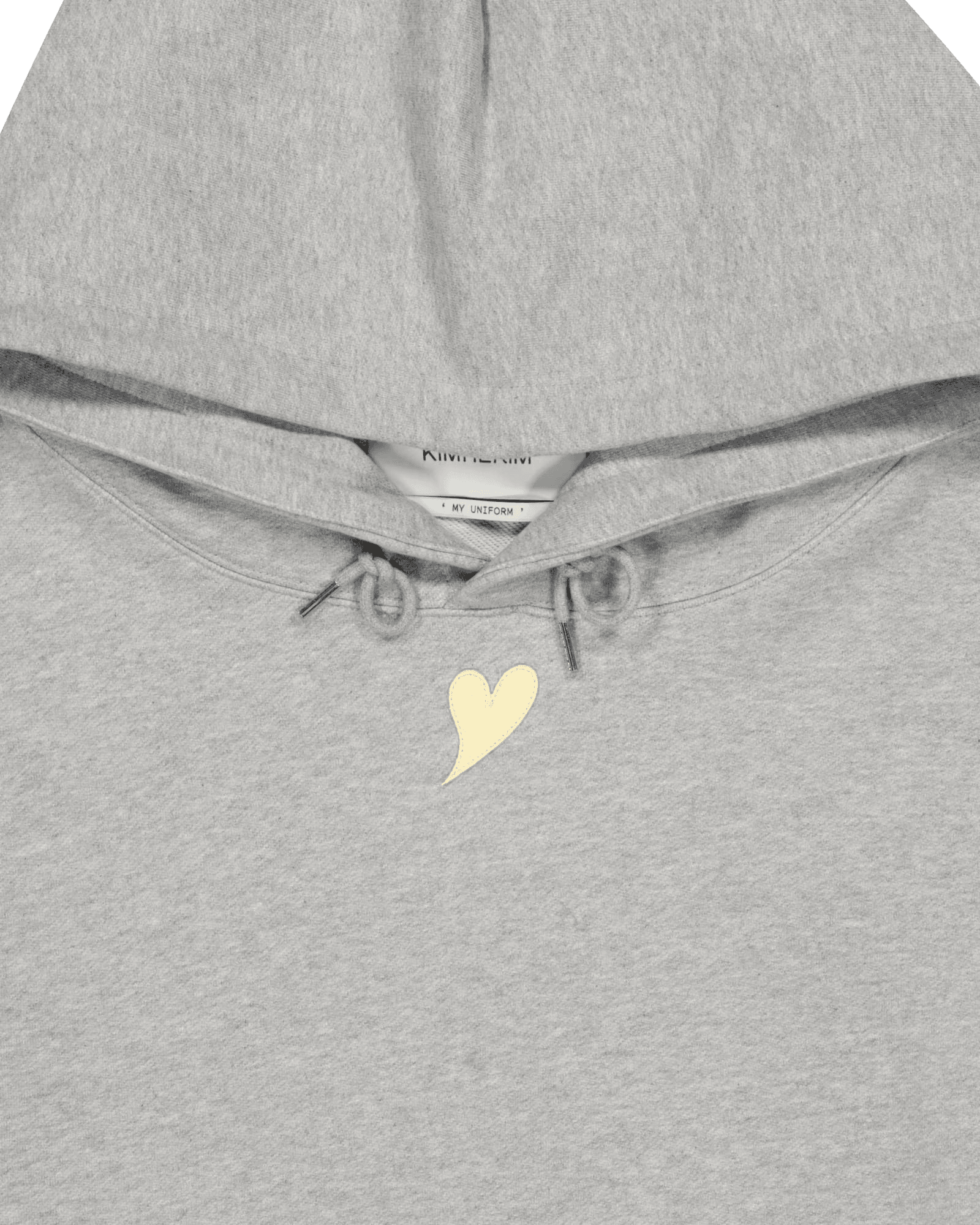 Heart Patch Oversized Hoodie (Grey) — vue 8