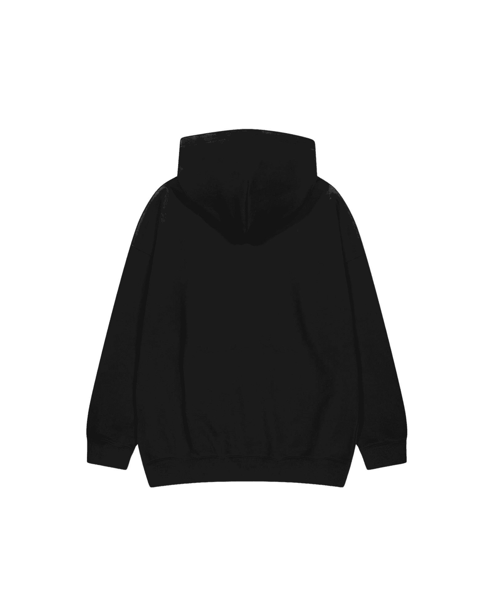 Heart Patch Oversized Hoodie (Black) — vue 17