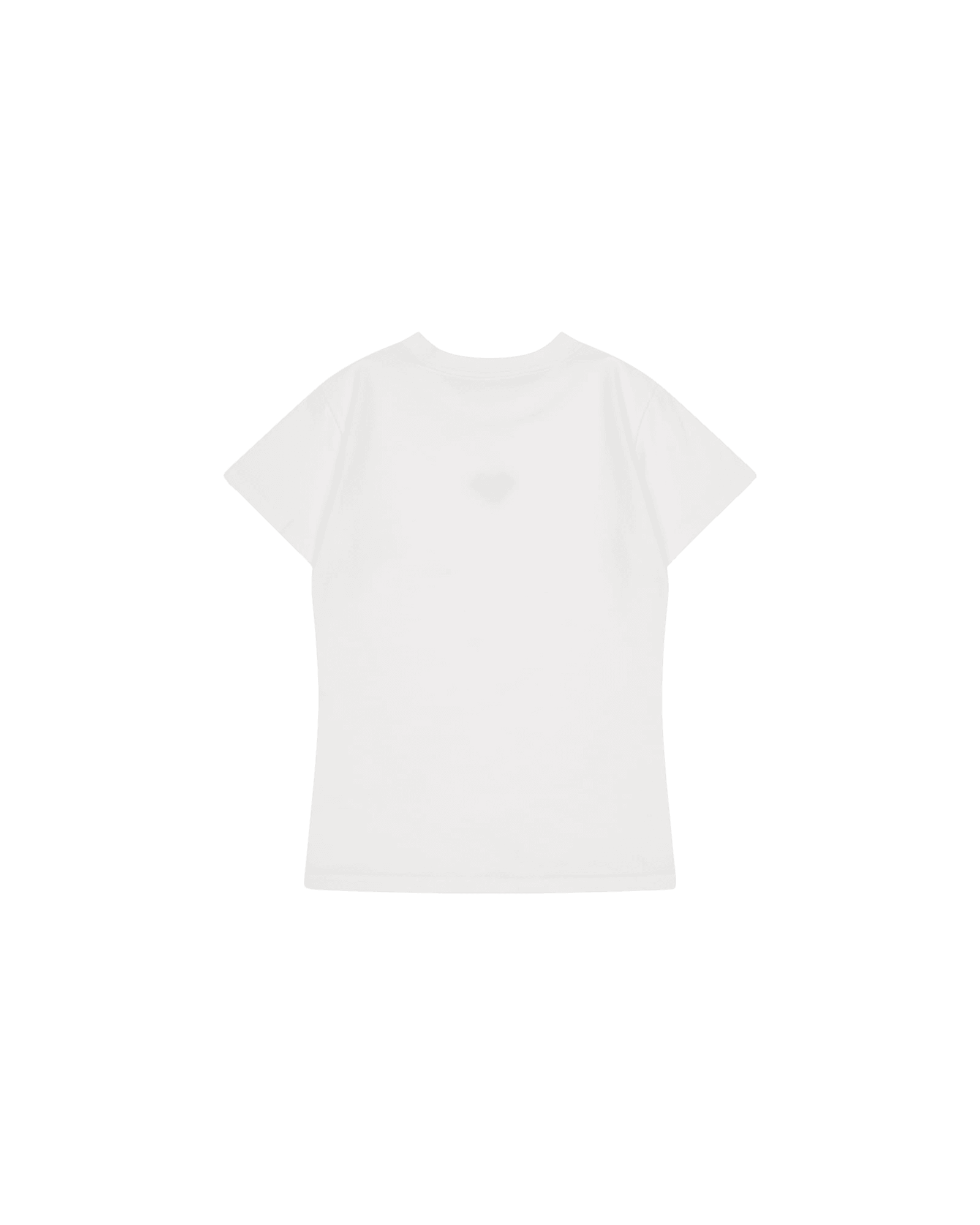 Heart Puzzle Stamped Slim Fit T-Shirt (White) — vue 7