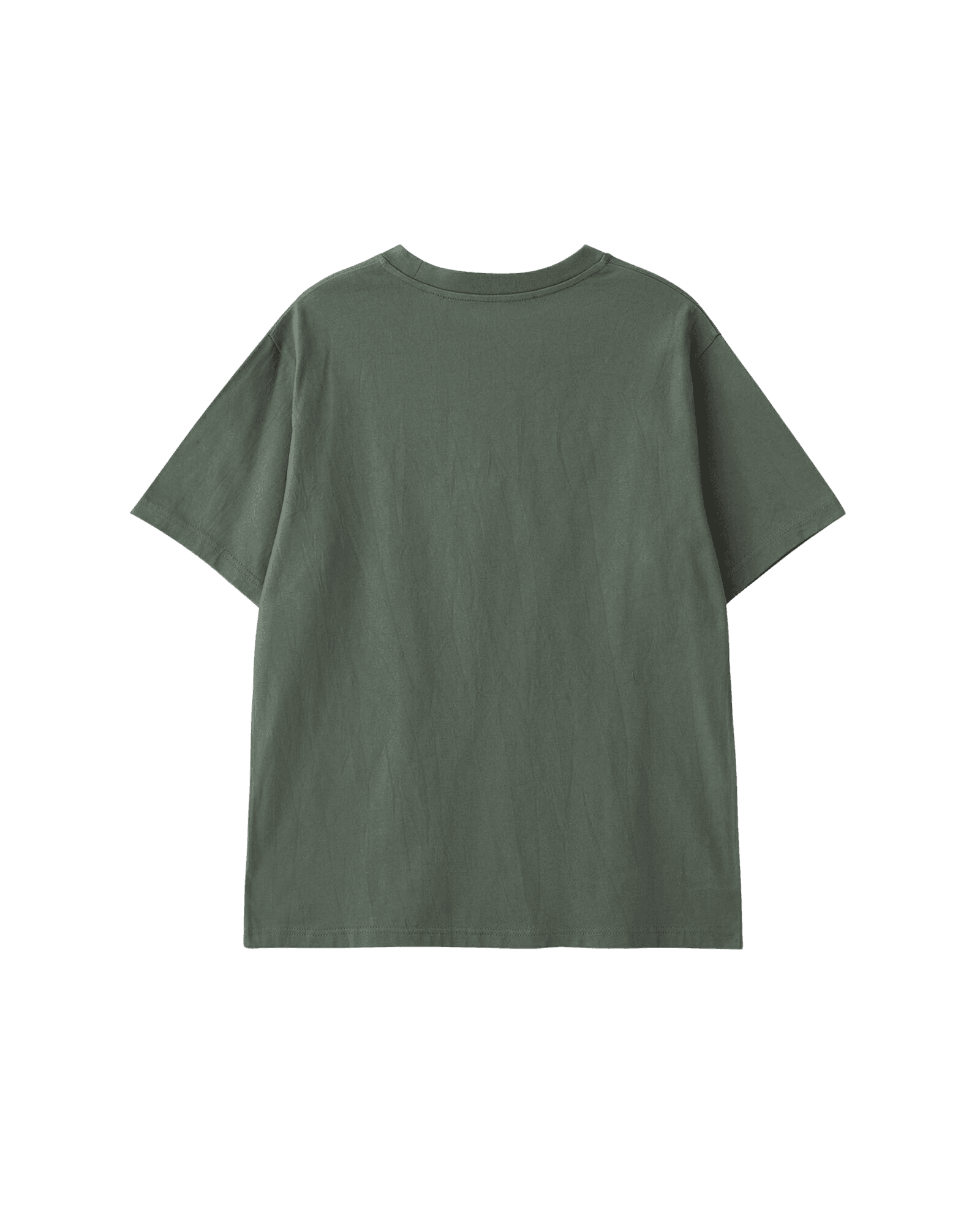 Pearl Stamped Oversized T-Shirt (Olive) — vue 2