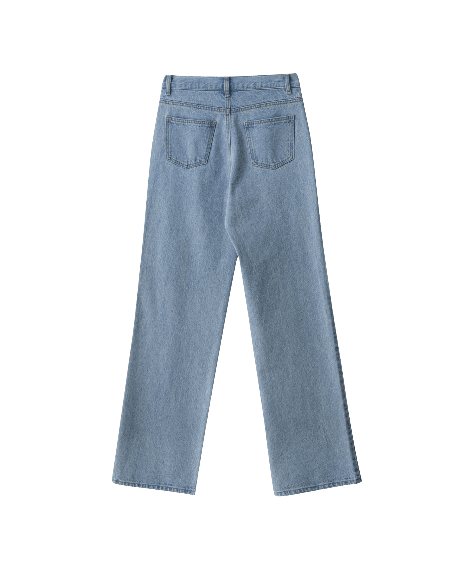 Pearl Stamped Wide Leg Denim Pants (Sky Blue) — vue 7