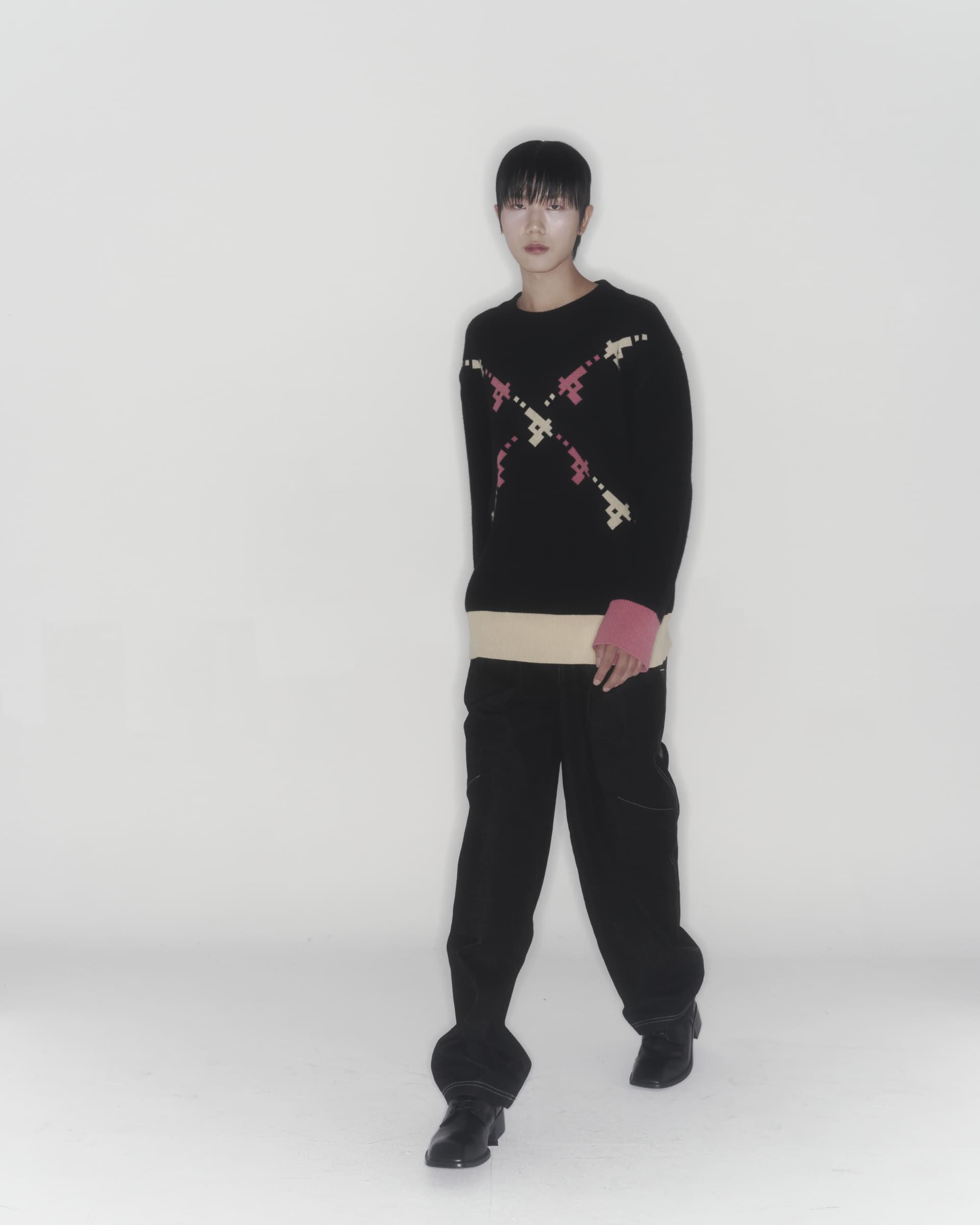 Gun Knit Sweater (Black) — vue 12