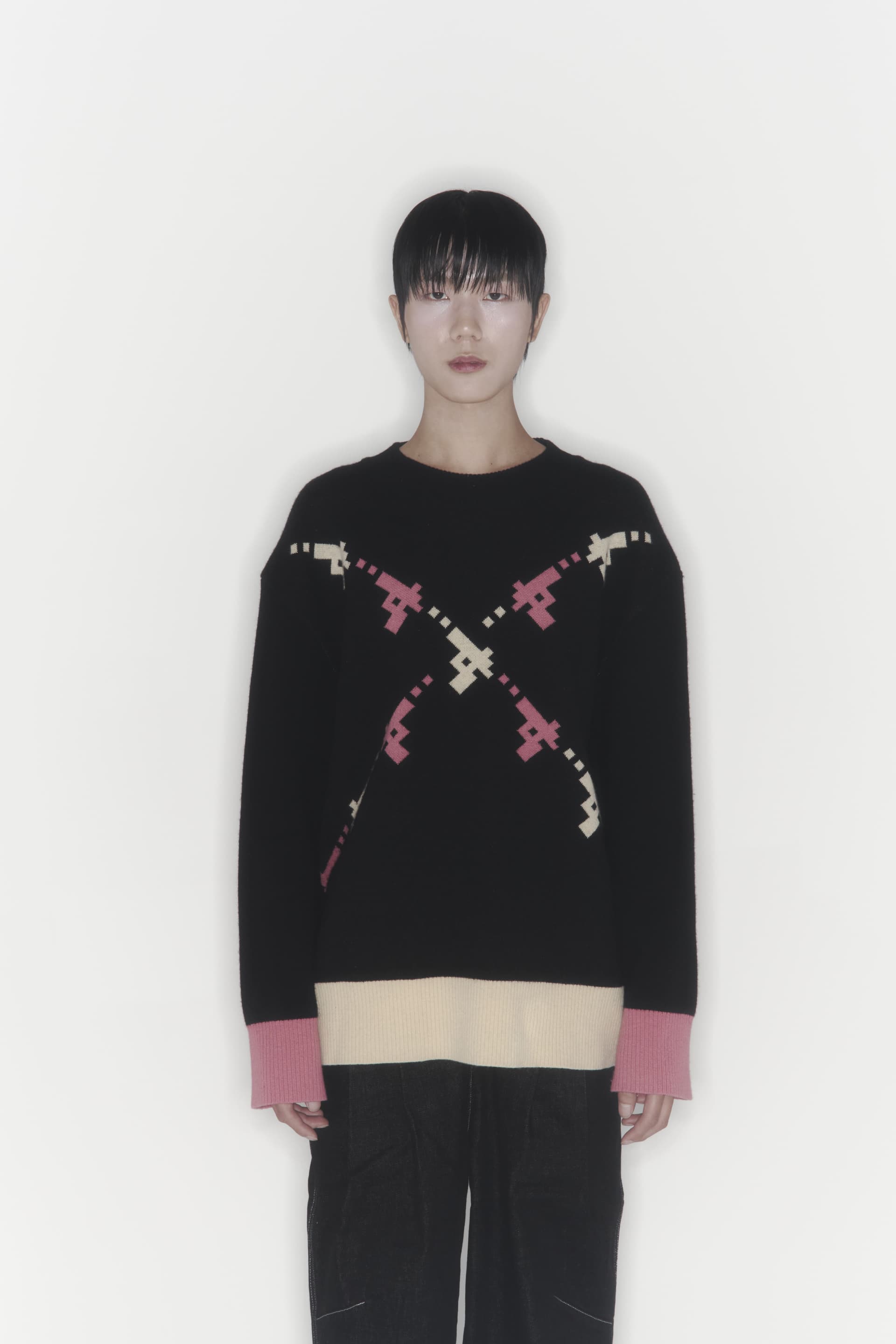 Gun Knit Sweater (Black) — vue 13