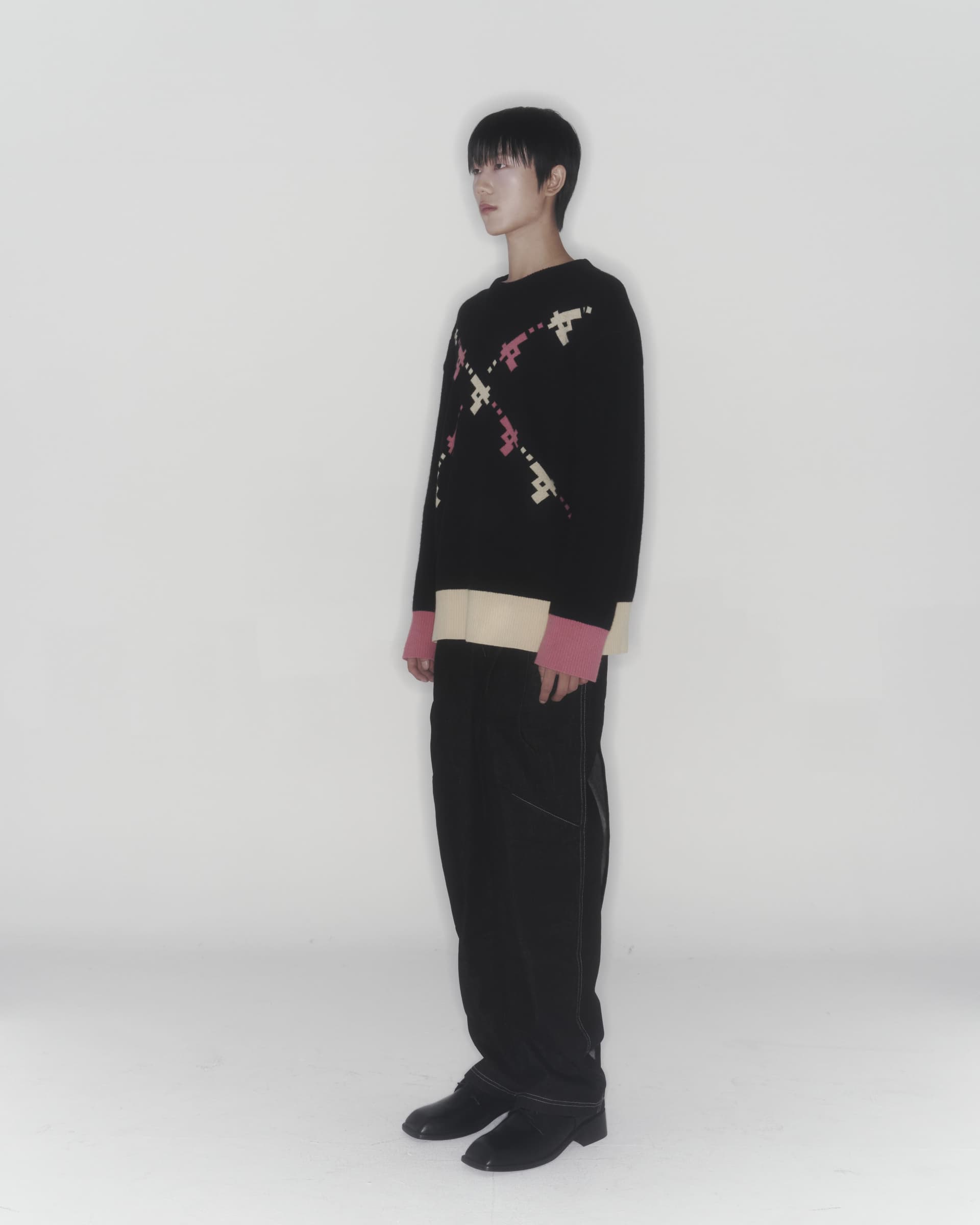 Gun Knit Sweater (Black) — vue 5