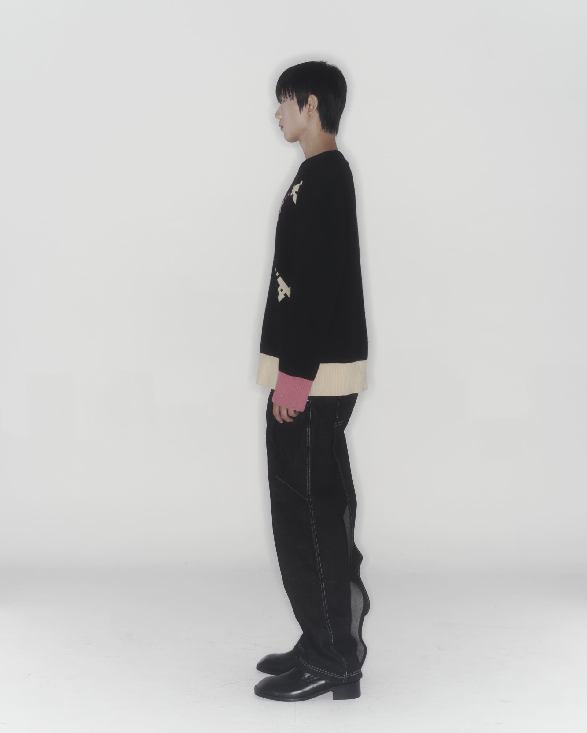 Gun Knit Sweater (Black) — vue 6