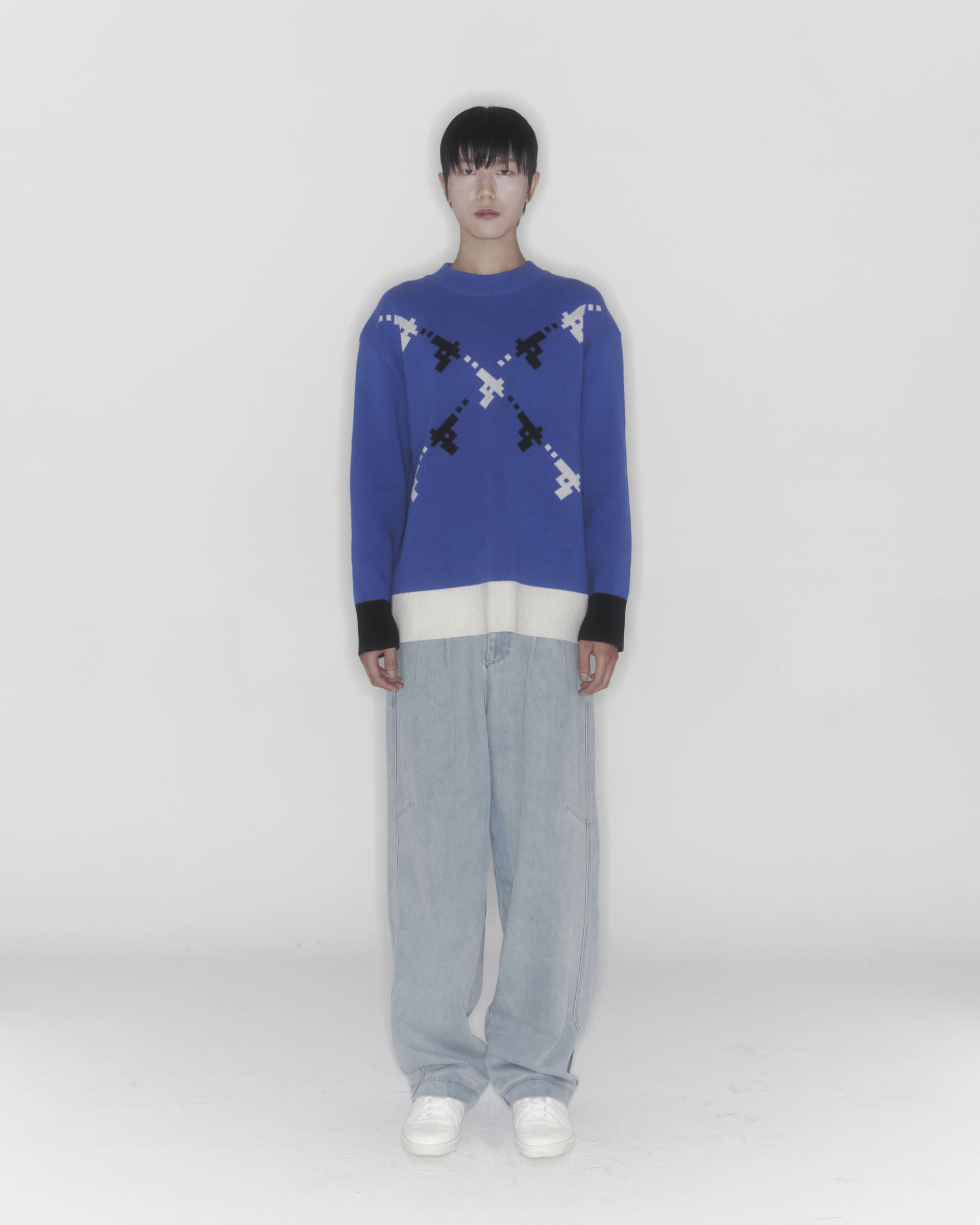 Gun Knit Sweater (Blue) — vue 5