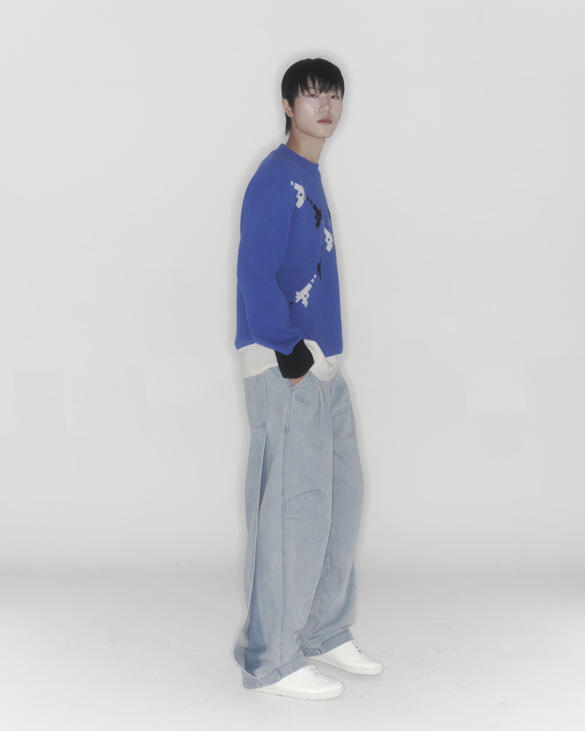 Gun Knit Sweater (Blue) — vue 10