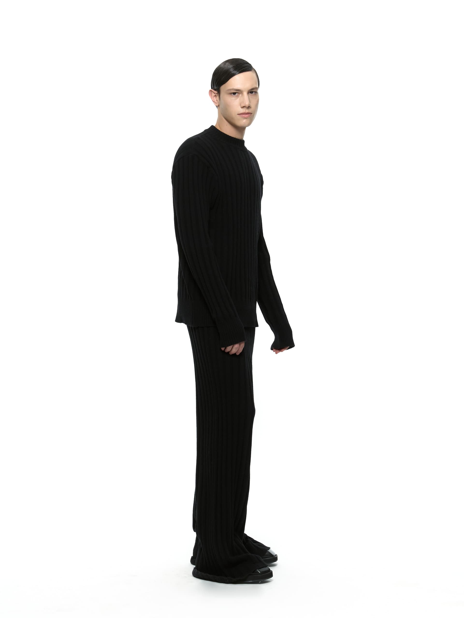 Merino Wool Sweater (Black) — vue 12