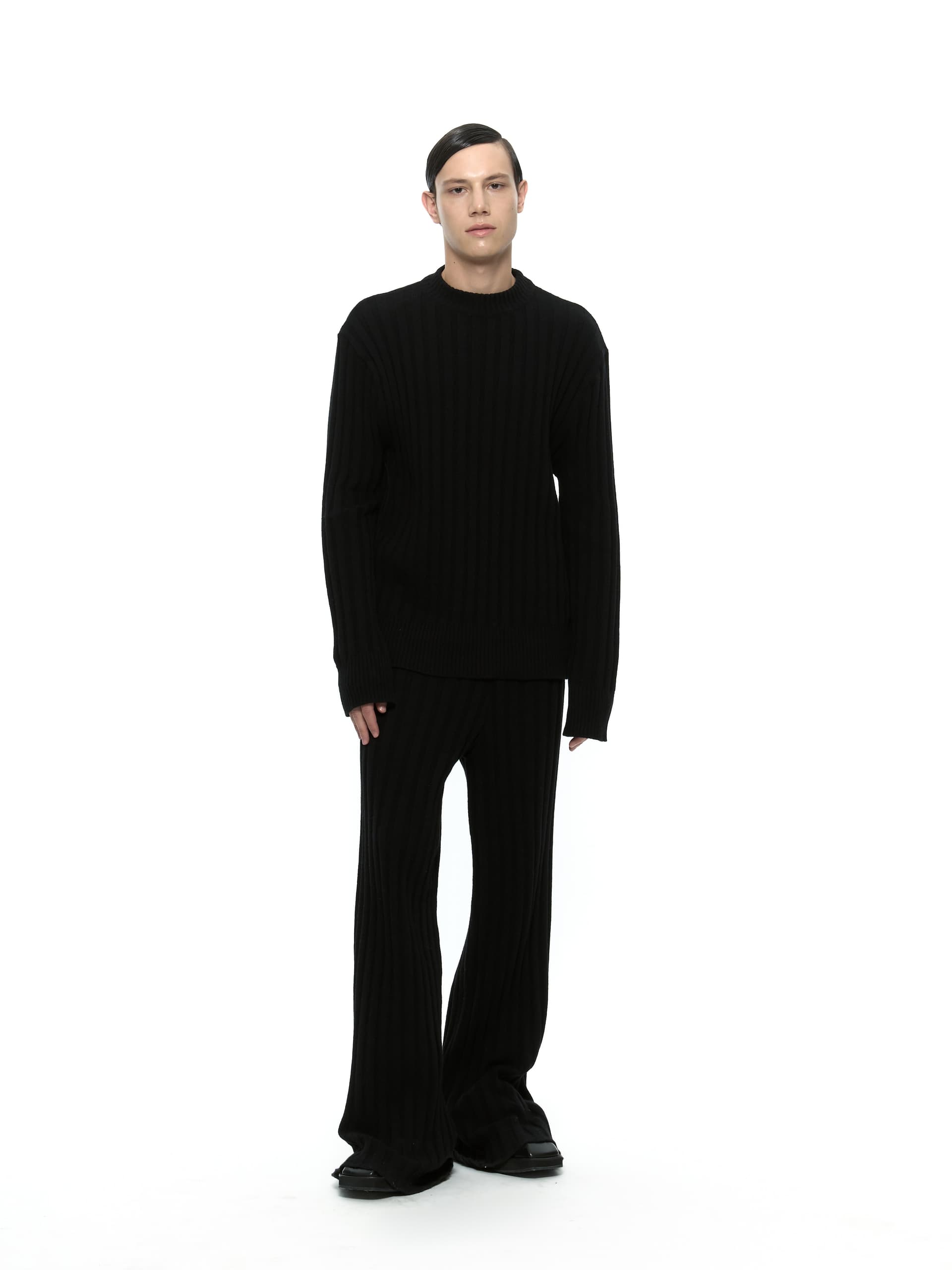 Merino Wool Sweater (Black) — vue 13