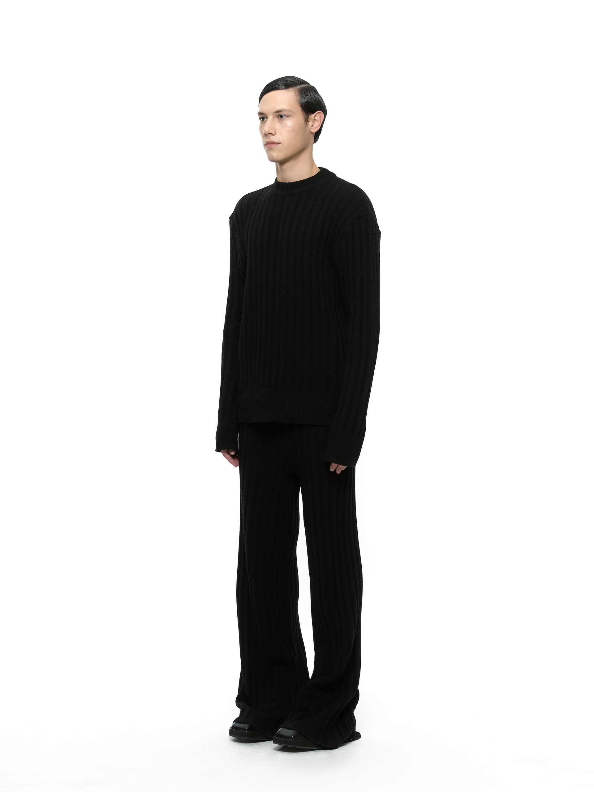 Merino Wool Sweater (Black) — vue 7