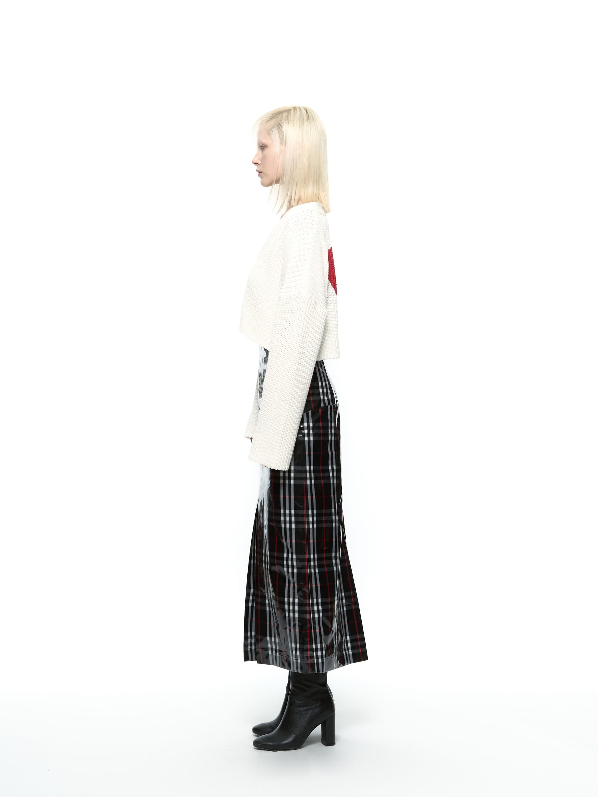 Heart Crop Cardigan (Red) — vue 8