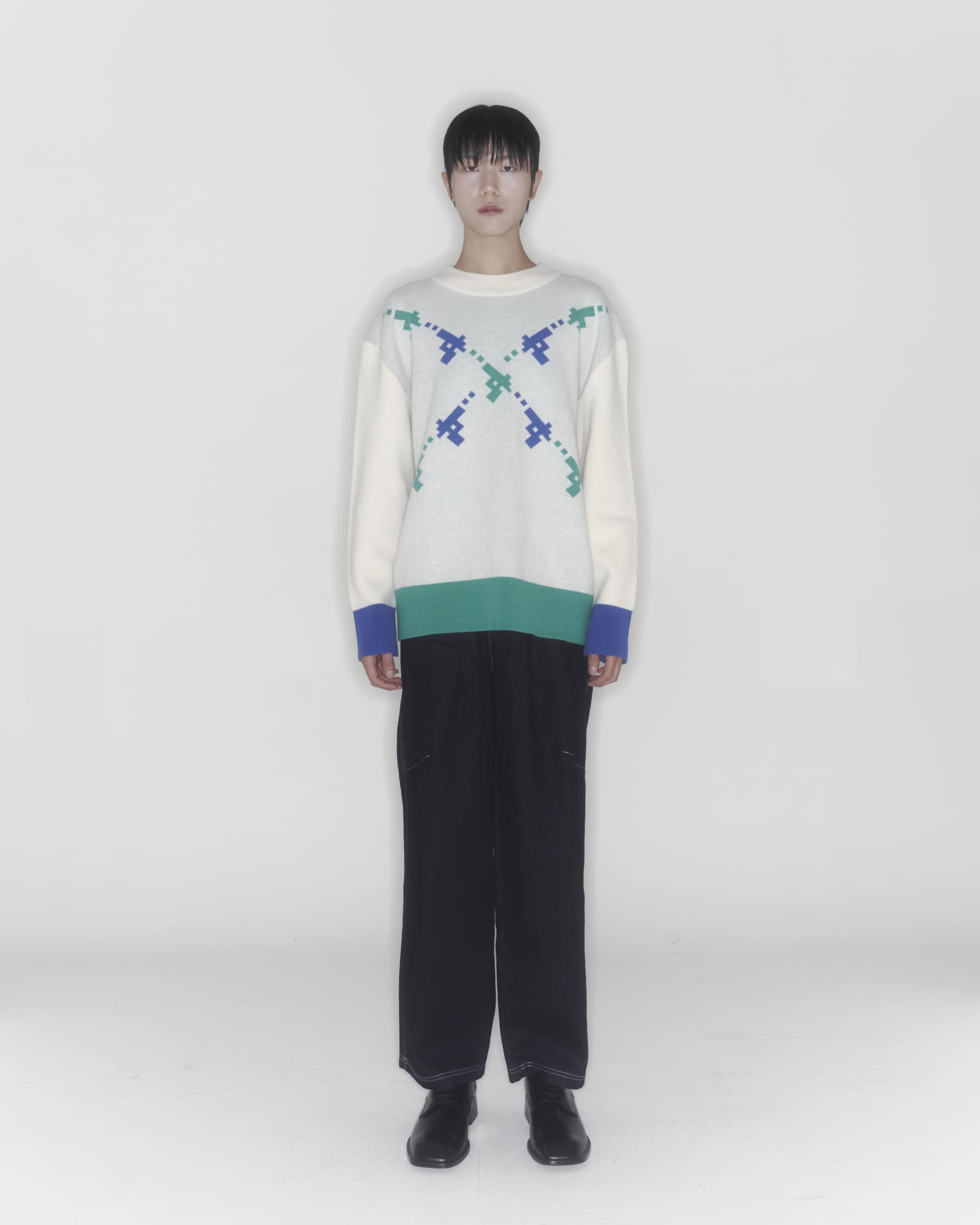 Gun Knit Sweater (Ivory) — vue 4